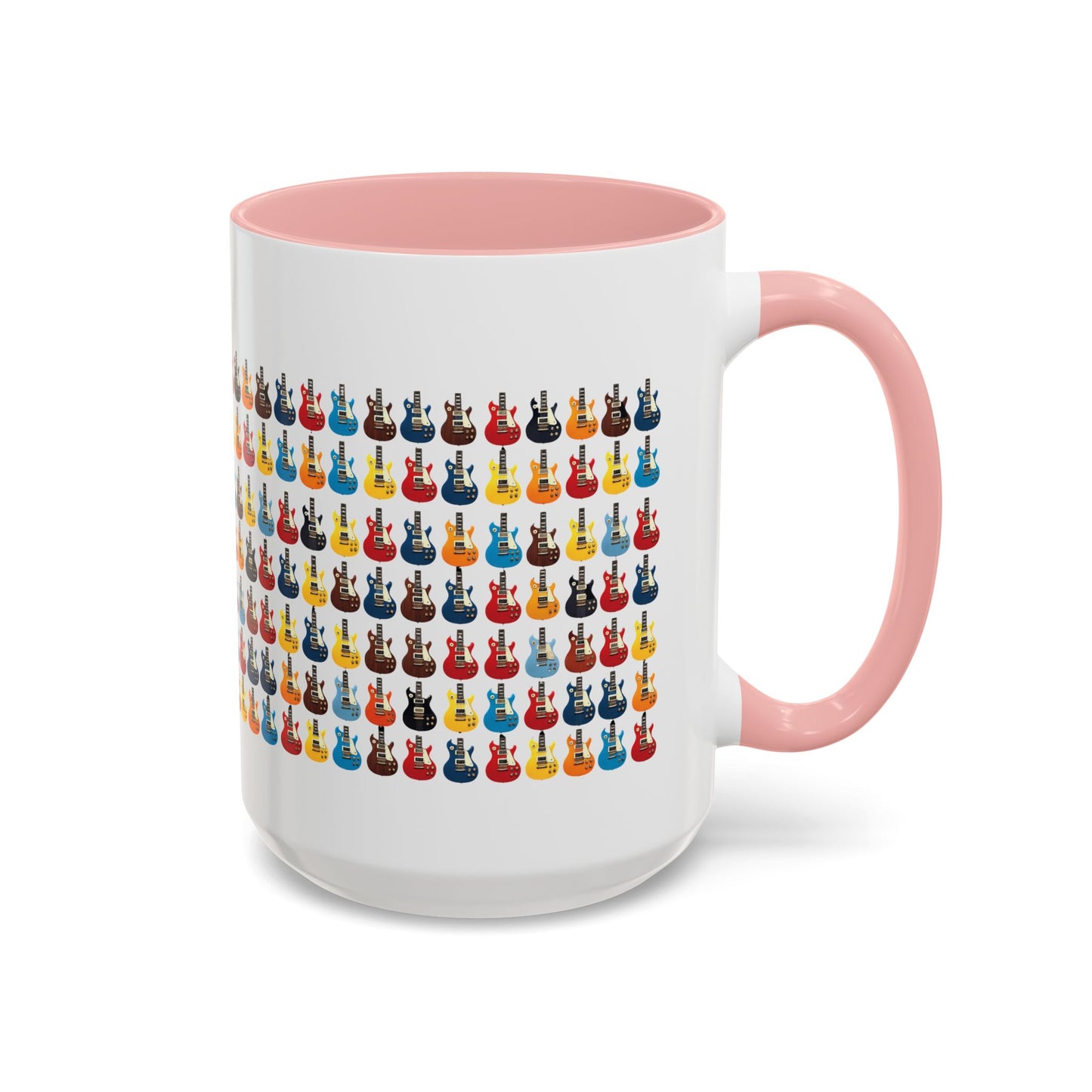 Coffee Mug - Wall of Guitars Design - Music Lover Gift