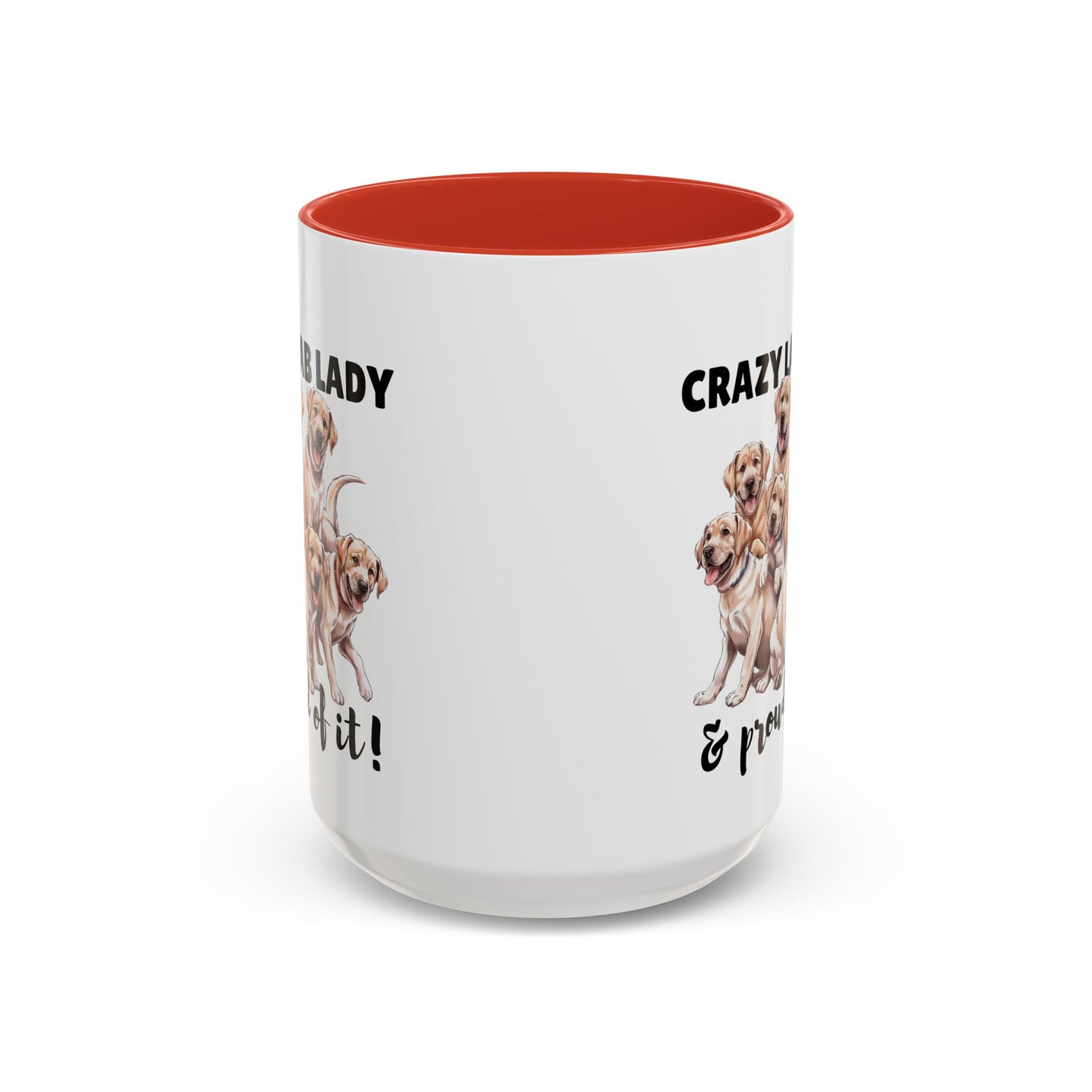 Crazy Lab Lady Coffee Mug - Dog Lover Gift, Pet Mom Mug, Funny Lab Dog Mug, Coffee Cup for Dog Owners, Animal Lover's Accessories