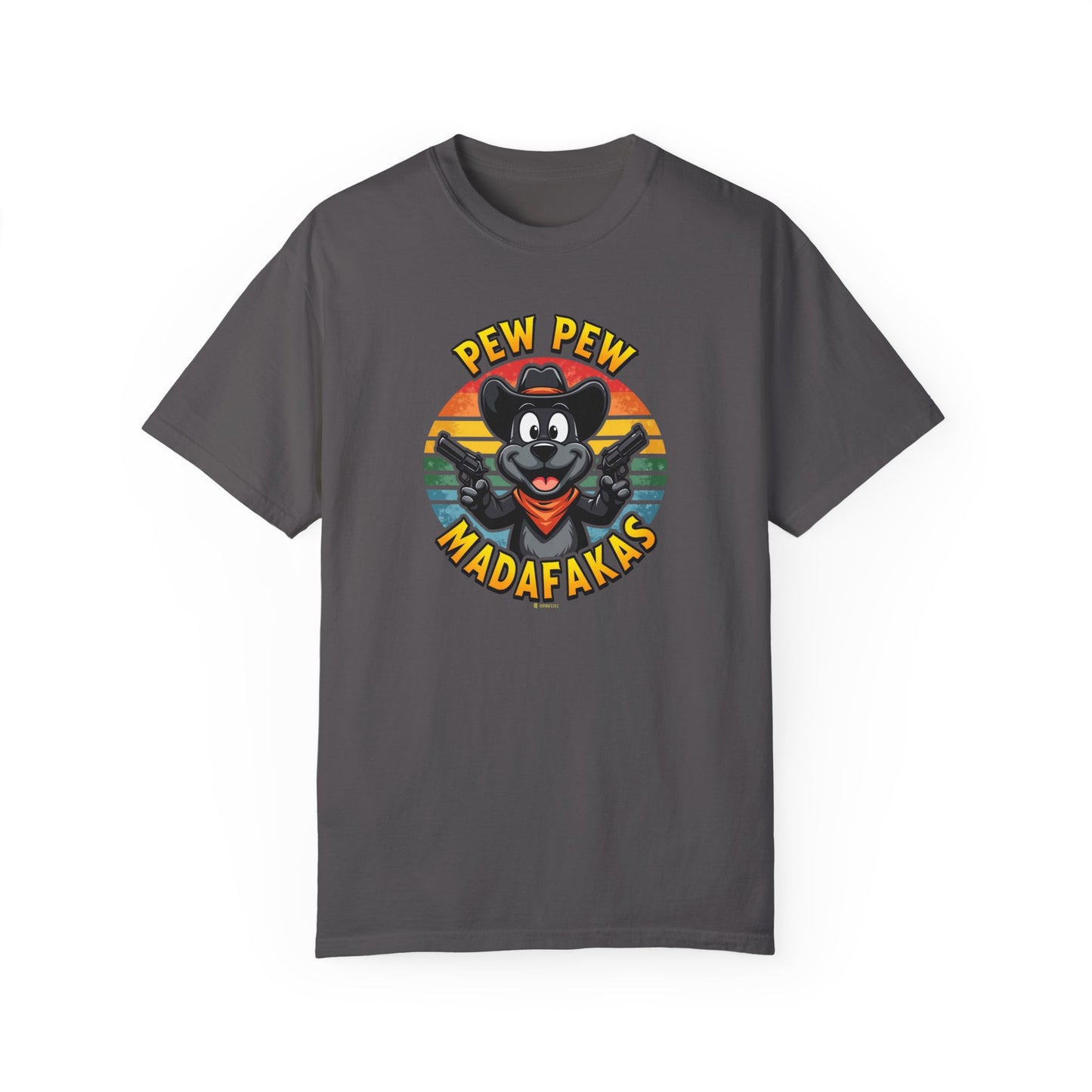Cowboy Dog Funny T-Shirt, Western Style Tee, Unisex Garment-Dyed Shirt, Dog Lover Gift, Rodeo Apparel