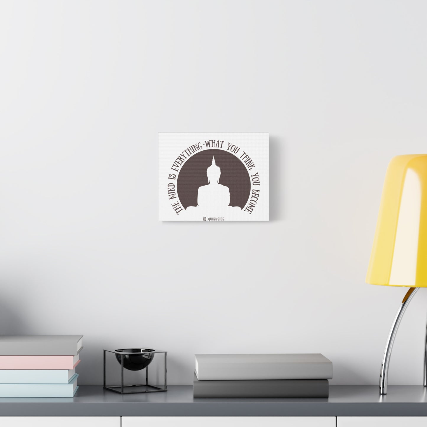 Mindfulness Buddha Canvas Art, Inspirational Wall Decor, Meditation Quote Print, Zen Home Decor, Gift for Yogis and Mindfulness Lovers