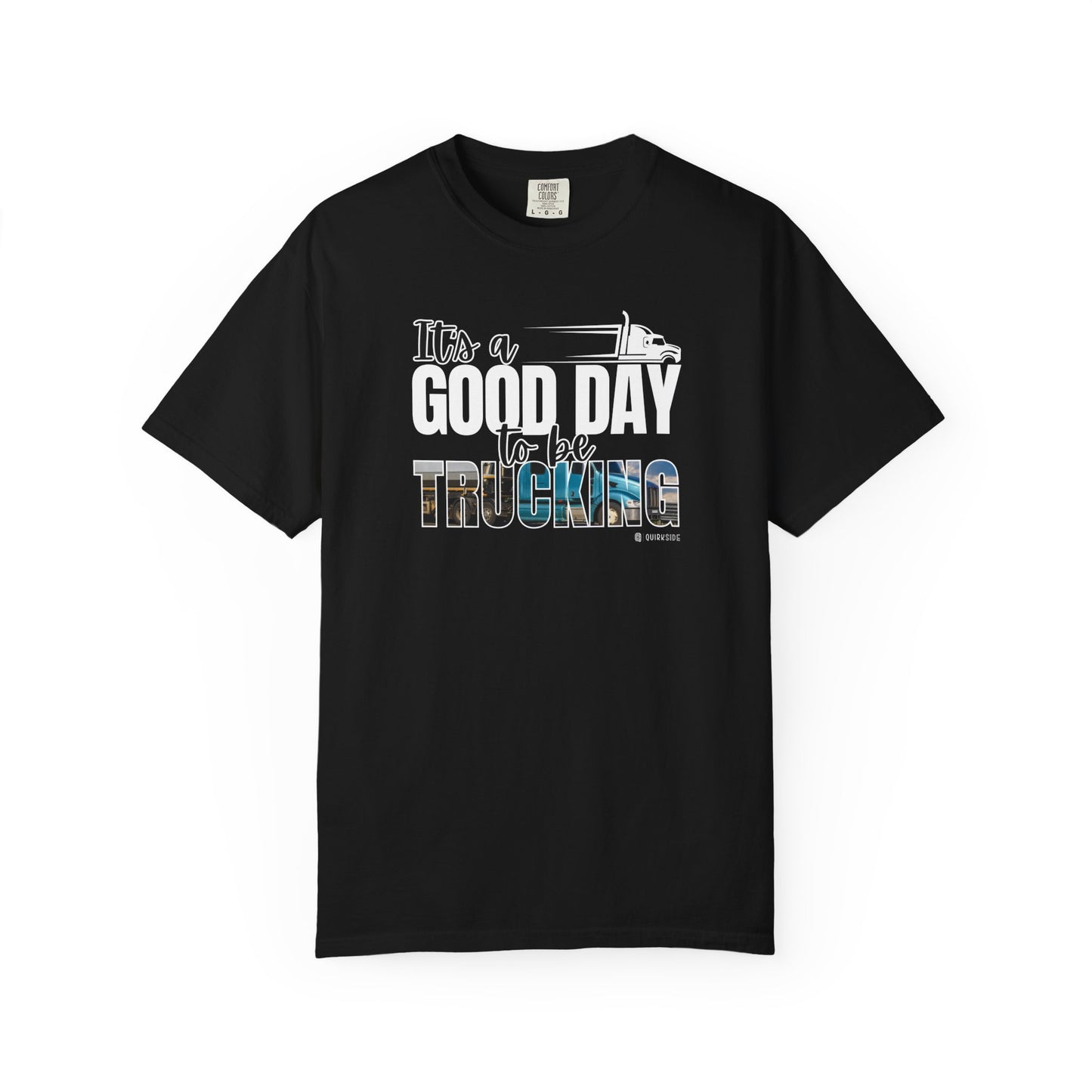 Trucking T-shirt, Truckers Tee, Highway Driver Shirt, On The Road Top, Unisex Tee, Comfortable Garment-Dyed Shirt