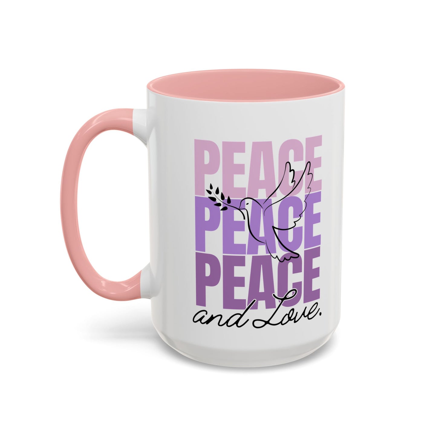 Peace and Love Accent Mug