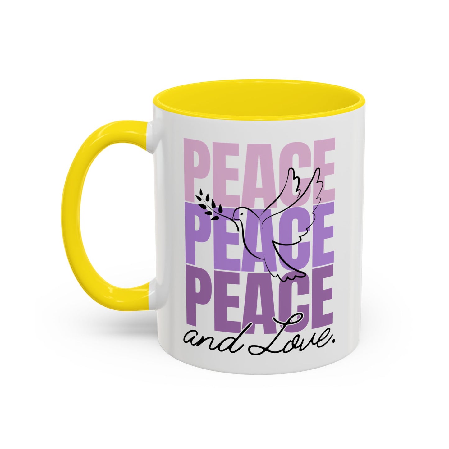 Peace and Love Accent Mug