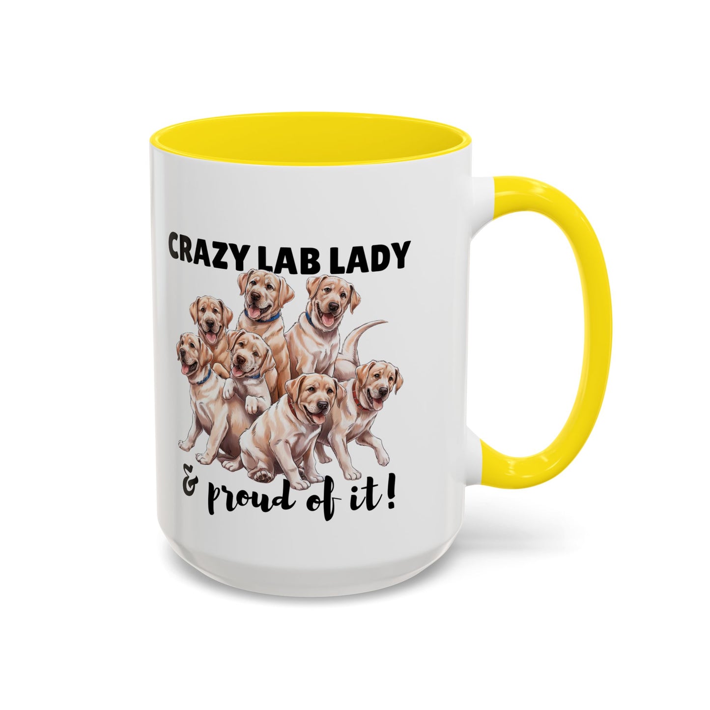 Crazy Lab Lady Coffee Mug - Dog Lover Gift, Pet Mom Mug, Funny Lab Dog Mug, Coffee Cup for Dog Owners, Animal Lover's Accessories