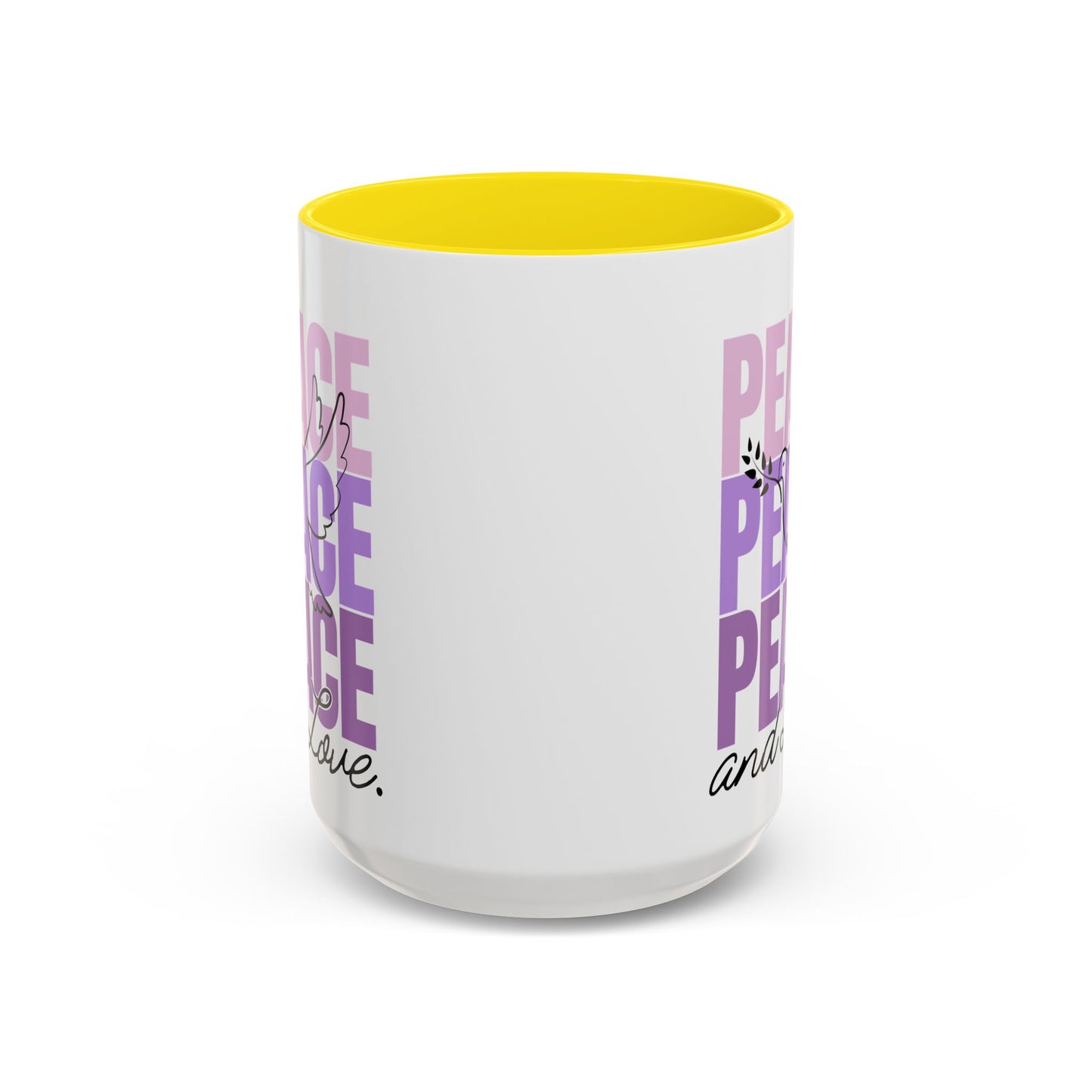 Peace and Love Accent Mug