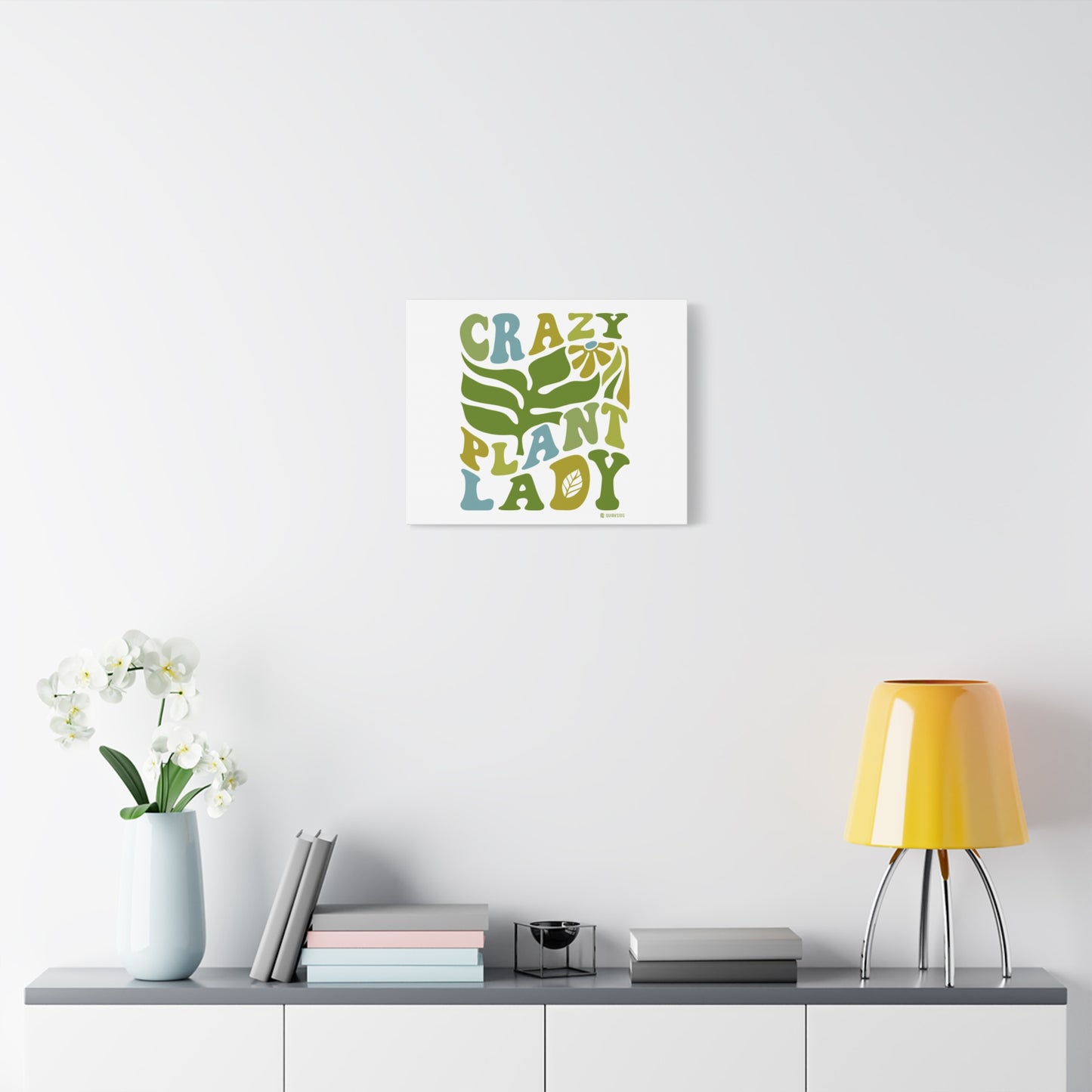 Matte Canvas Art - Crazy Plant Lady Wall Decor, Indoor Plant Lover Gift, Boho Home Accessories, Greenery Wall Art, Housewarming Present