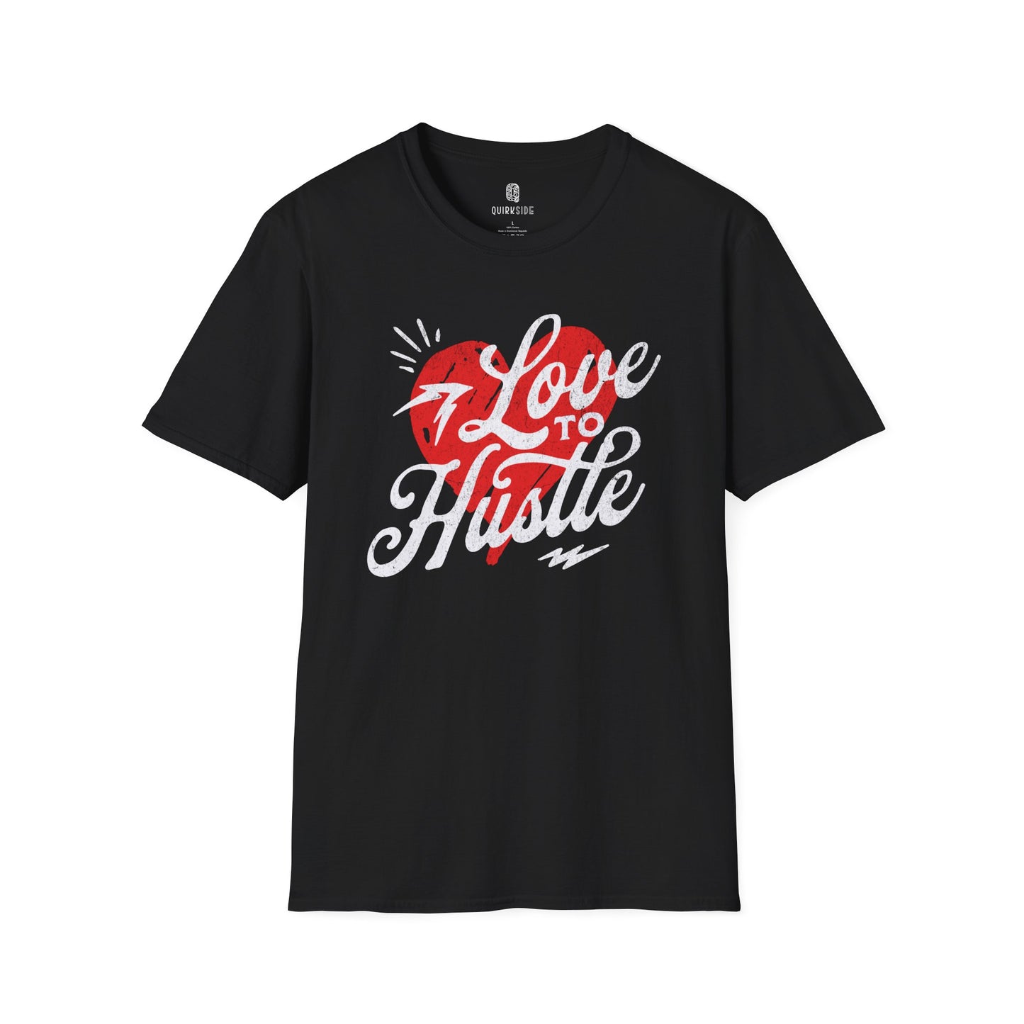 Hustle Graphic Tee, Motivational Shirt, Workout Top, Fitness T-Shirt, Inspirational Apparel - Quirkside Creations