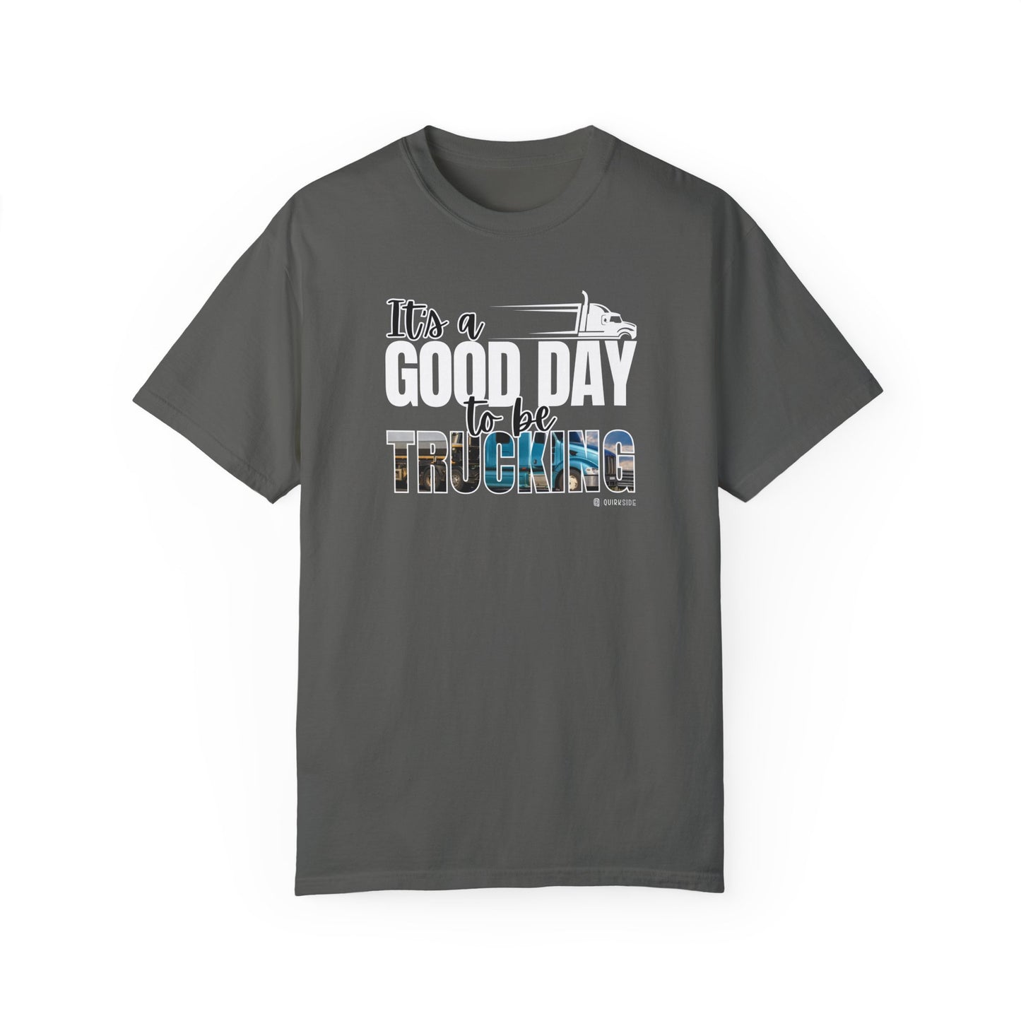 Trucking T-shirt, Truckers Tee, Highway Driver Shirt, On The Road Top, Unisex Tee, Comfortable Garment-Dyed Shirt
