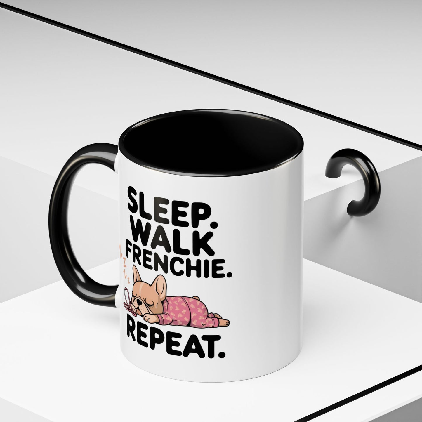 French Bulldog Coffee Mug with Cute Sleepy Design, Dog Lover Gift, Humorous Mug, Pet Owner Essentials, Frenchie Appreciation