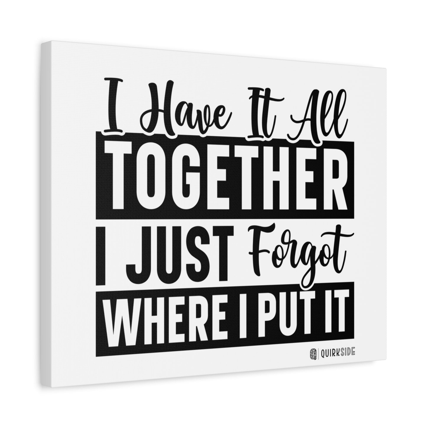 Humorous Wall Art Canvas, Fun Home Decor, Gift for Friends, Quirky Art Print, Motivational Canvas