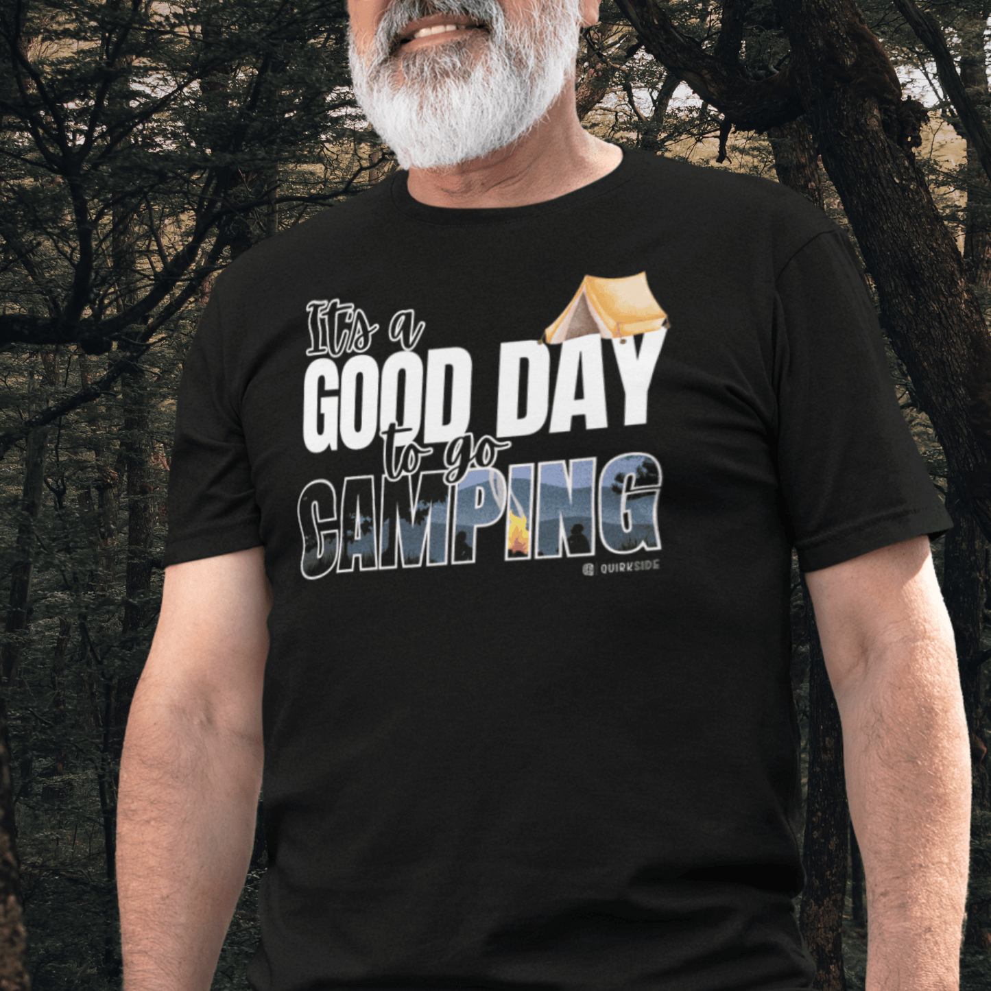 Premium Unisex Camping Enthusiast T-shirt - Great Day to Go Camping Design