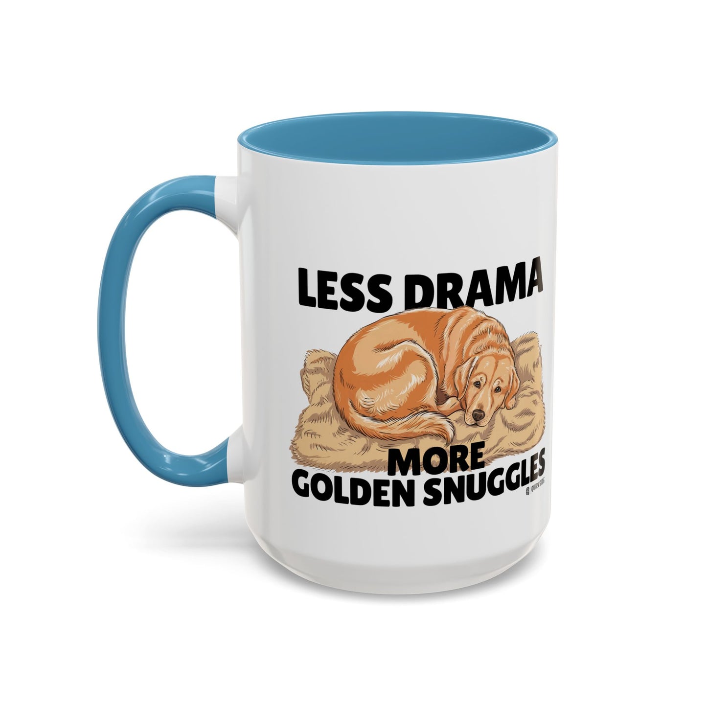 Golden Snuggles Coffee Mug - Less Drama More Snuggles, Dog Lover Gift, Perfect for Home, Funny Dog Mug, Pet Owner Treat