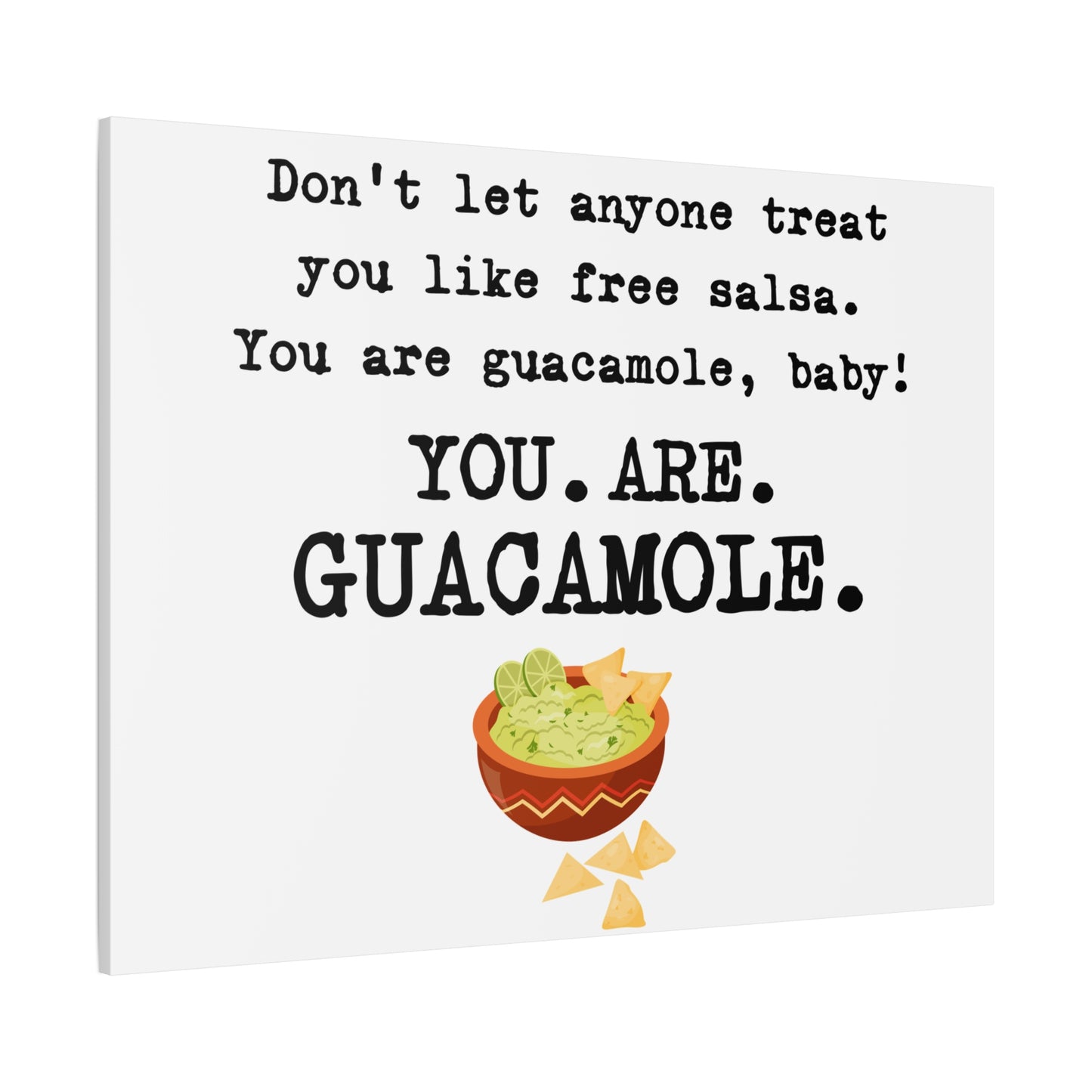 Guacamole Quote Canvas Art, Kitchen Decor, Funny Wall Art, Gift for Foodies, Home Decoration