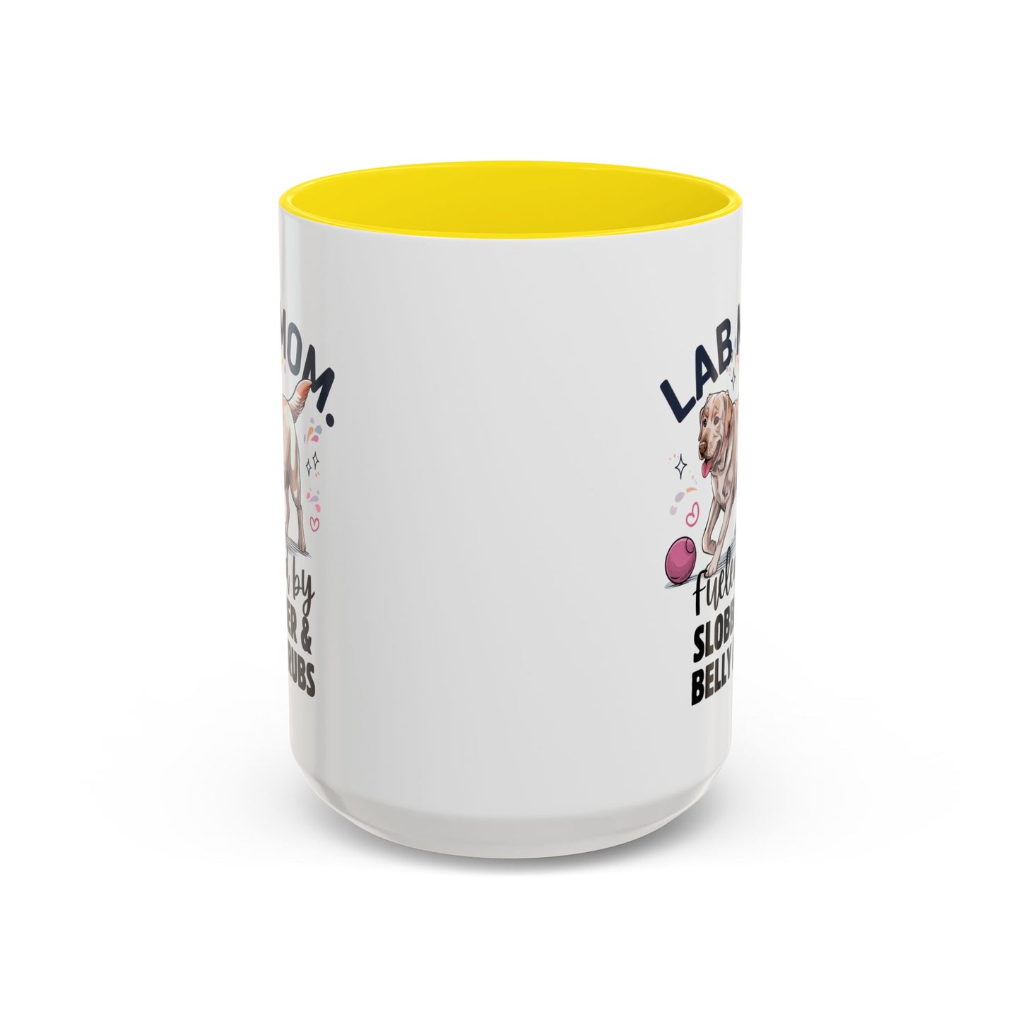 Lab Mom Coffee Mug - Fueled by Slobber & Belly Rubs, Dog Lover Gift, Pet Owner Coffee Cup, Personalized Dog Mom Mug, Cute Animal Mug