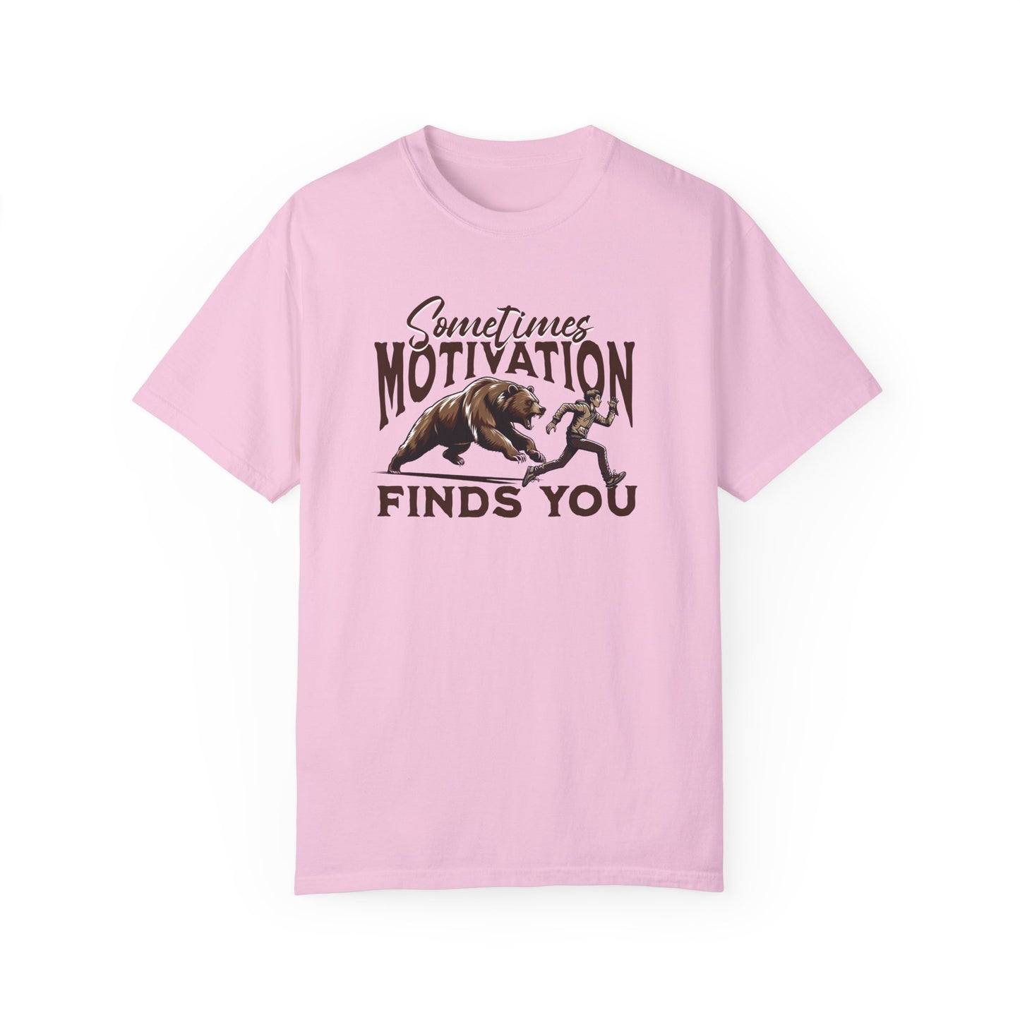 Funny Running Motivation Unisex T-shirt, Bear Chasing Humor Tee, Workout Inspiration Shirt, Fitness Apparel, Running Gift - Quirkside Creations