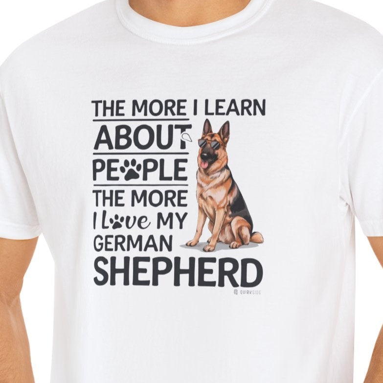 German Shepherd Dog Lover Unisex Garment-Dyed T-shirt, Parent Gift, Funny Dog Tee, Dog Mom Shirt, Gift for Dog Lovers