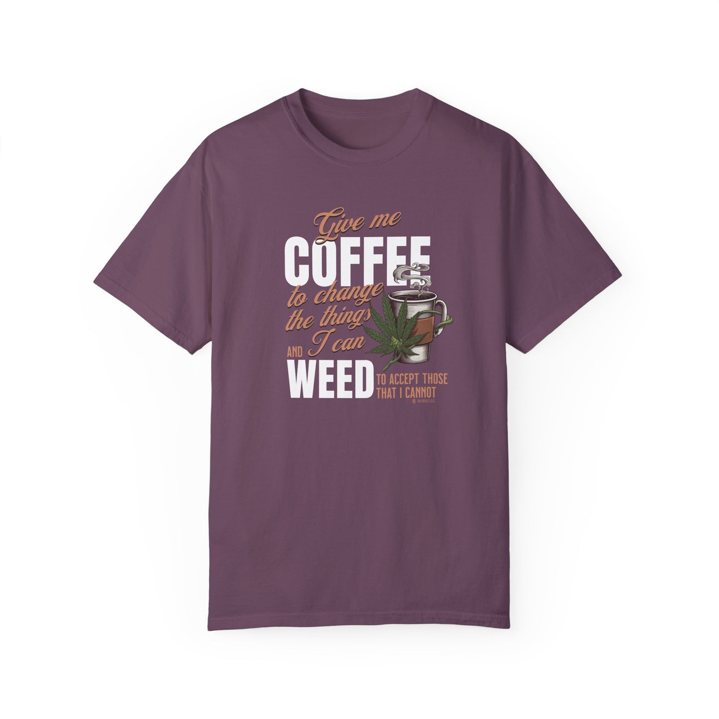Coffee and Weed Funny Unisex T-shirt, Hilarious Tee for Coffee and Cannabis Lovers, Relaxed Fit Shirt for Daily Wear, Gift for Friends,
