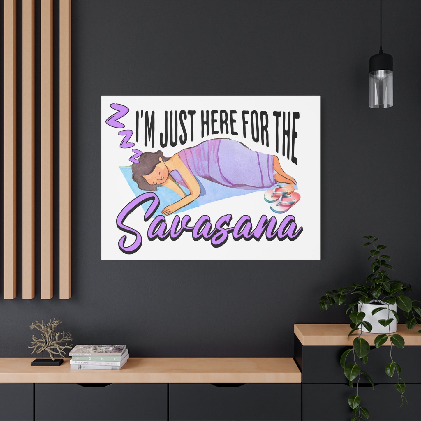 Savasana Wall Art, Yoga Decor, Relaxation Canvas, Mindfulness Gift, Bedroom Art, Unique Yoga Print, Meditation Decor
