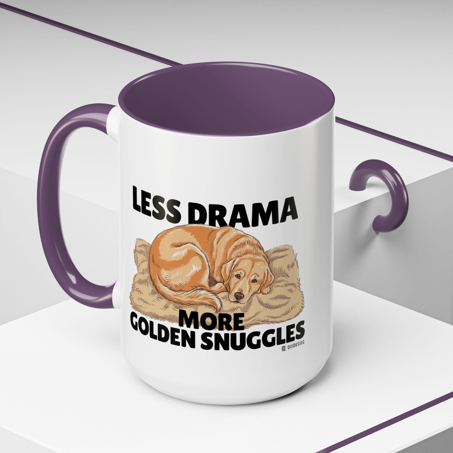 Golden Snuggles Coffee Mug - Less Drama More Snuggles, Dog Lover Gift, Perfect for Home, Funny Dog Mug, Pet Owner Treat