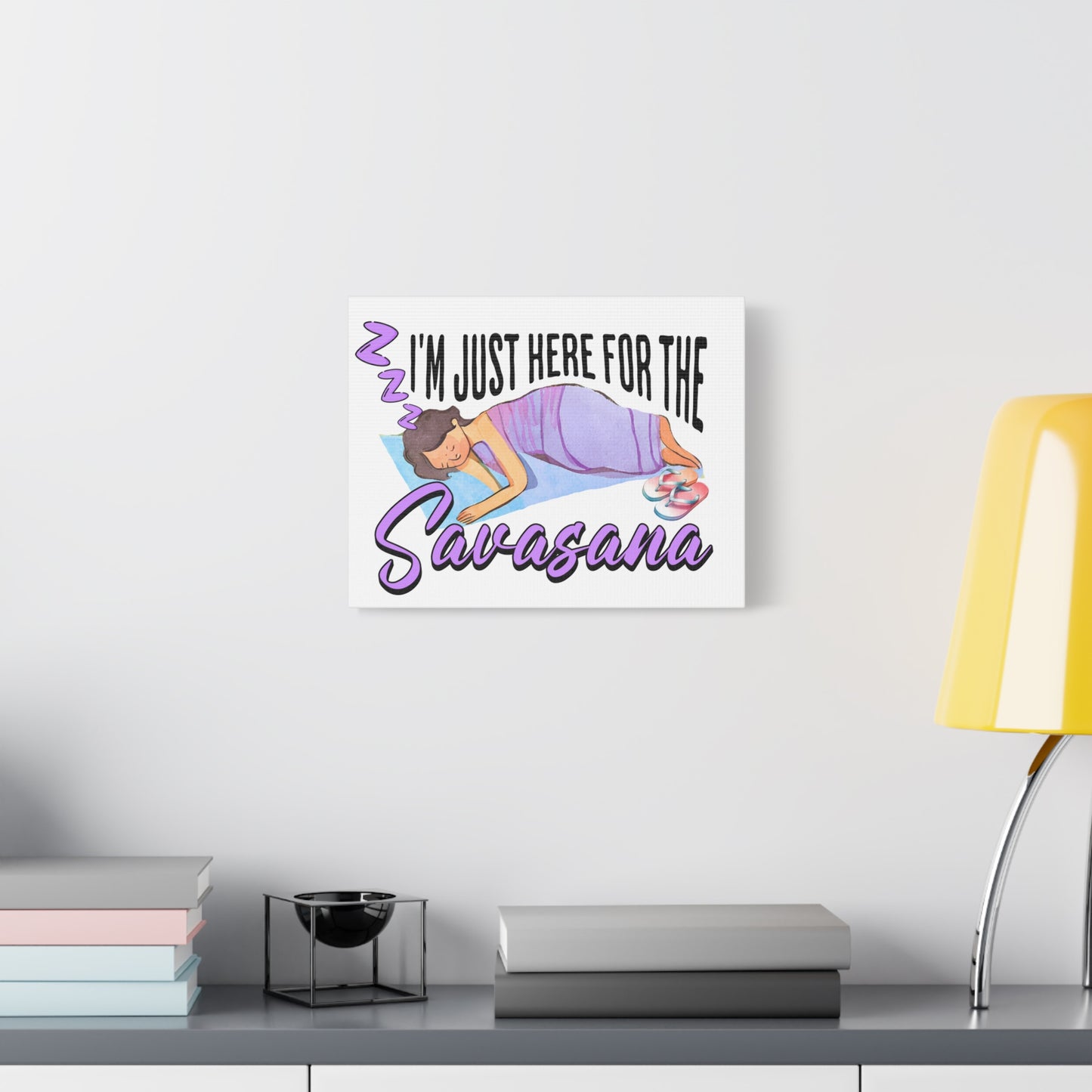 Savasana Wall Art, Yoga Decor, Relaxation Canvas, Mindfulness Gift, Bedroom Art, Unique Yoga Print, Meditation Decor