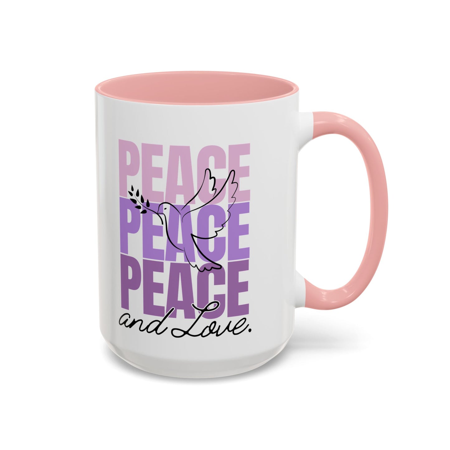 Peace and Love Accent Mug