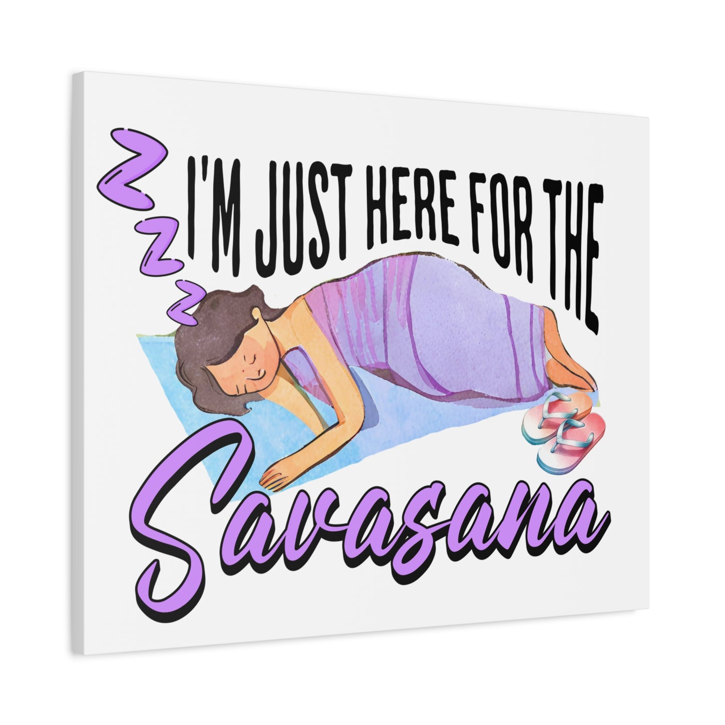 Savasana Wall Art, Yoga Decor, Relaxation Canvas, Mindfulness Gift, Bedroom Art, Unique Yoga Print, Meditation Decor