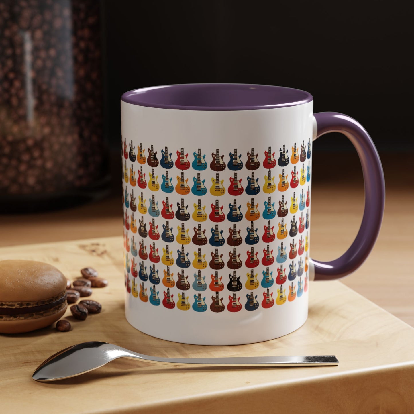 Coffee Mug - Wall of Guitars Design - Music Lover Gift