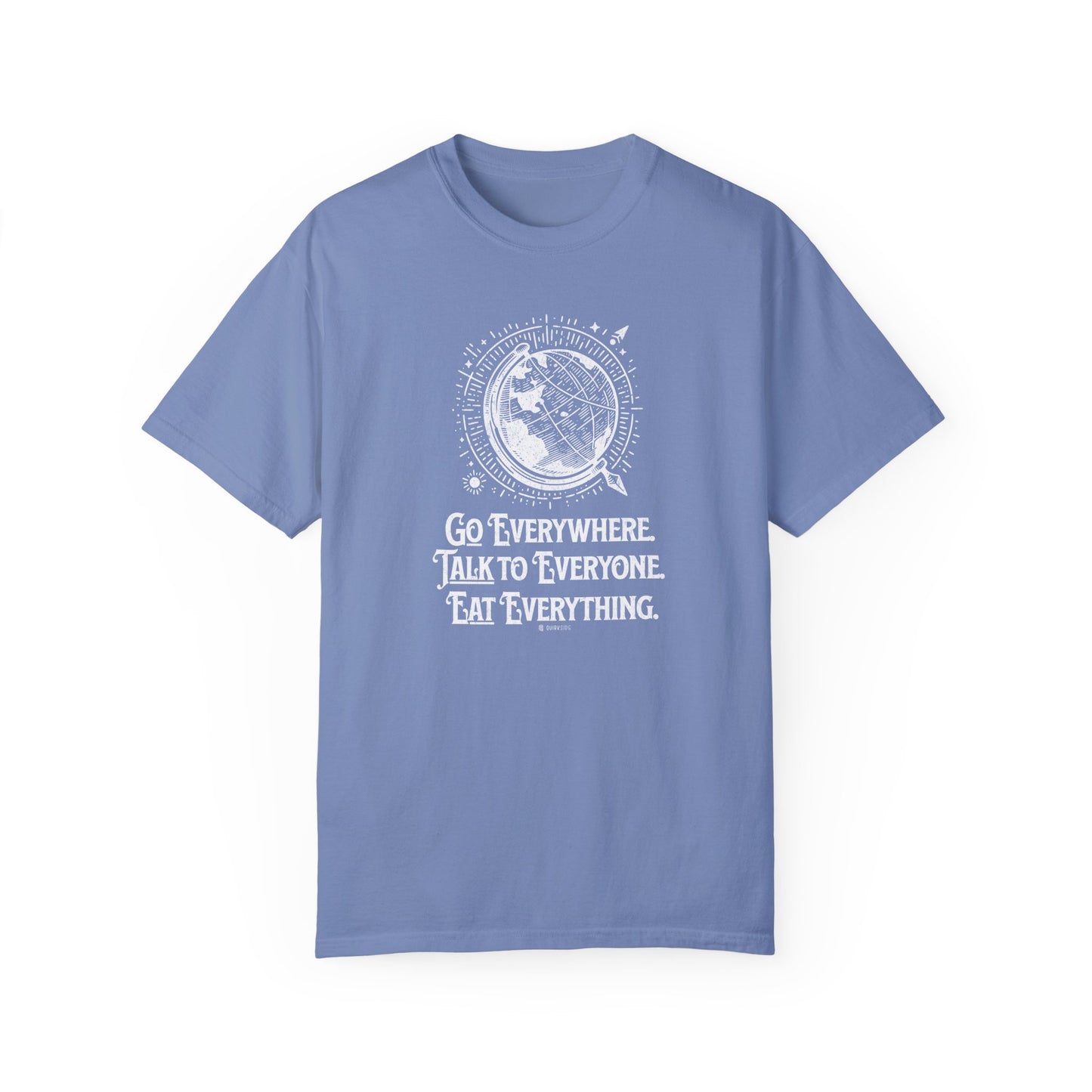 Traveler's Unisex Garment-Dyed T-shirt, Wanderlust Tee, Adventure Shirt, Travel Lover Top, Vacation Apparel