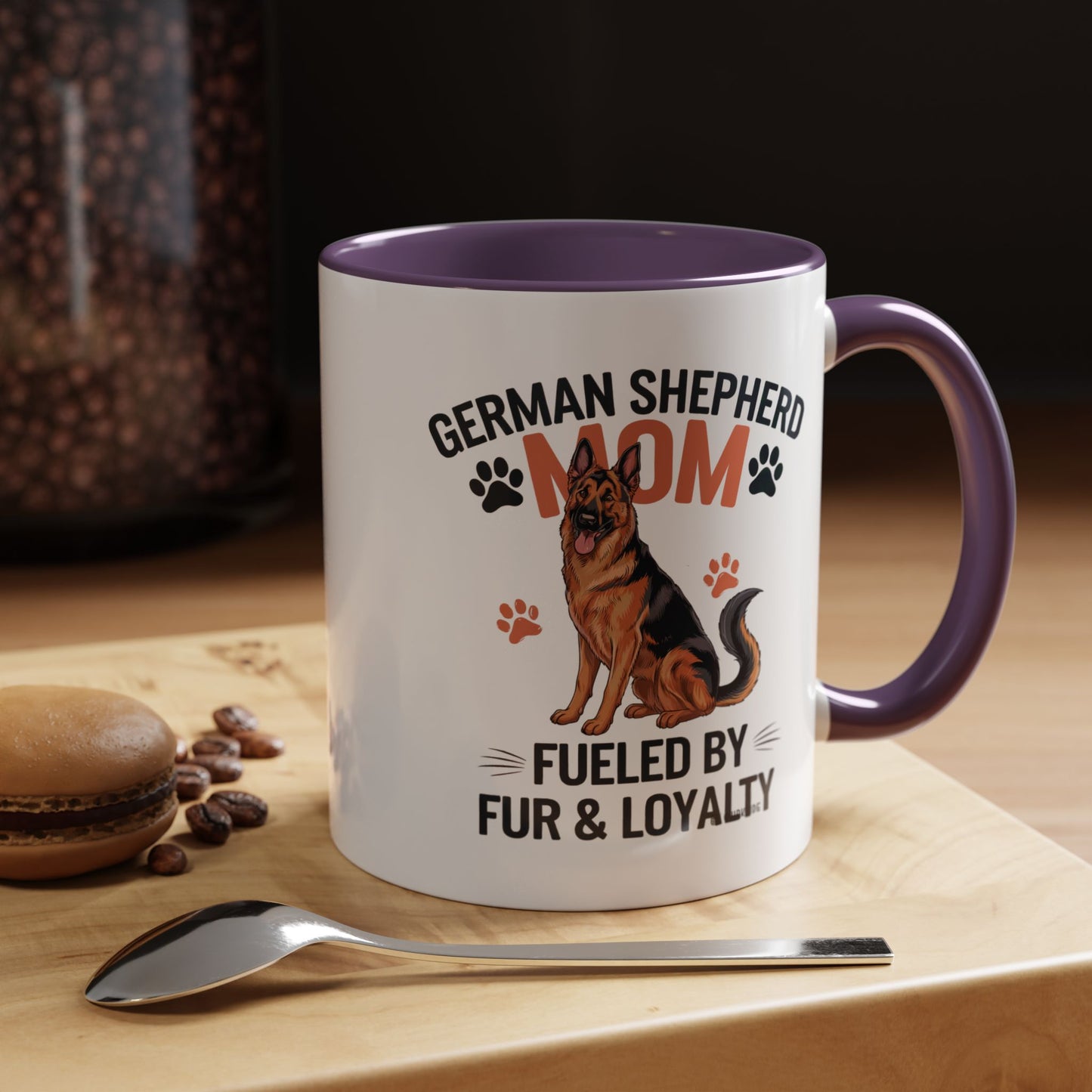 German Shepherd Mom Accent Coffee Mug: Perfect Gift for Dog Lovers, Pet Owners, Dog Enthusiasts, Animal Lovers