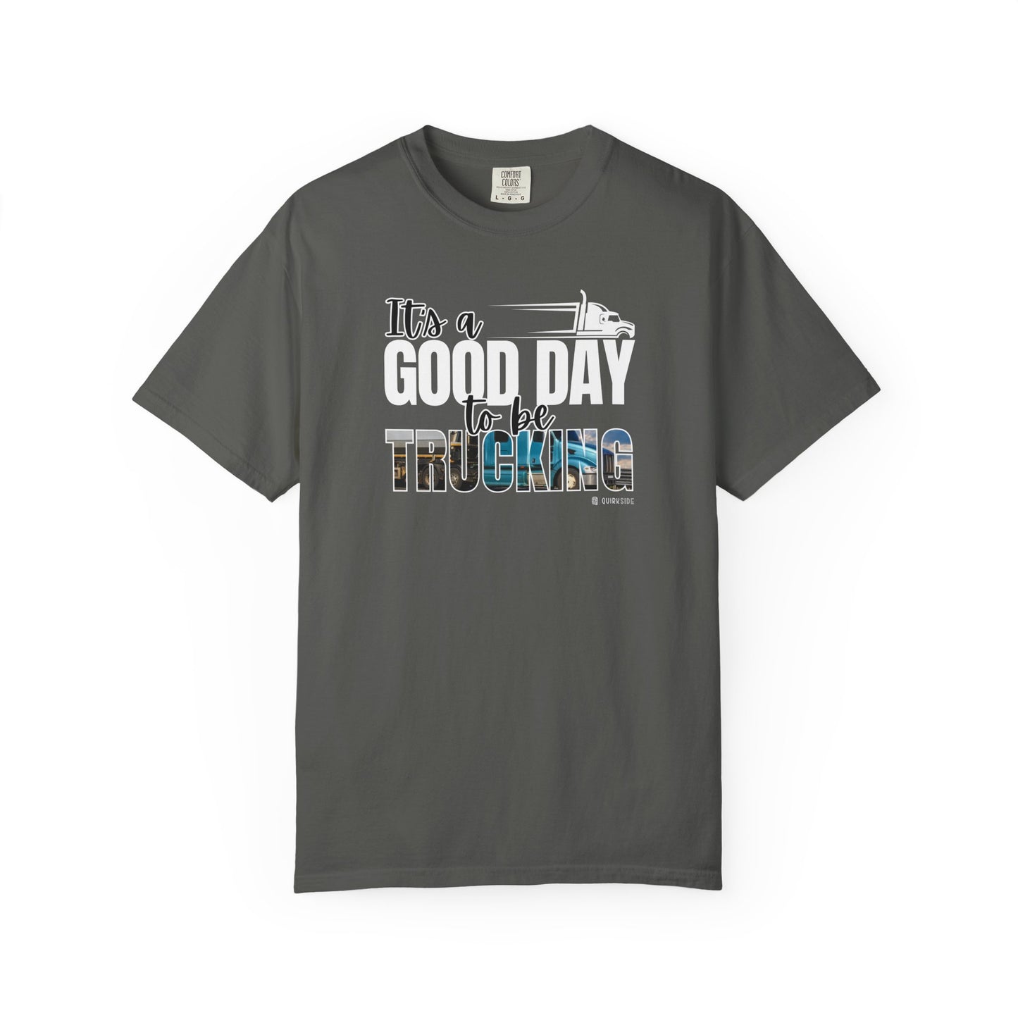 Trucking T-shirt, Truckers Tee, Highway Driver Shirt, On The Road Top, Unisex Tee, Comfortable Garment-Dyed Shirt