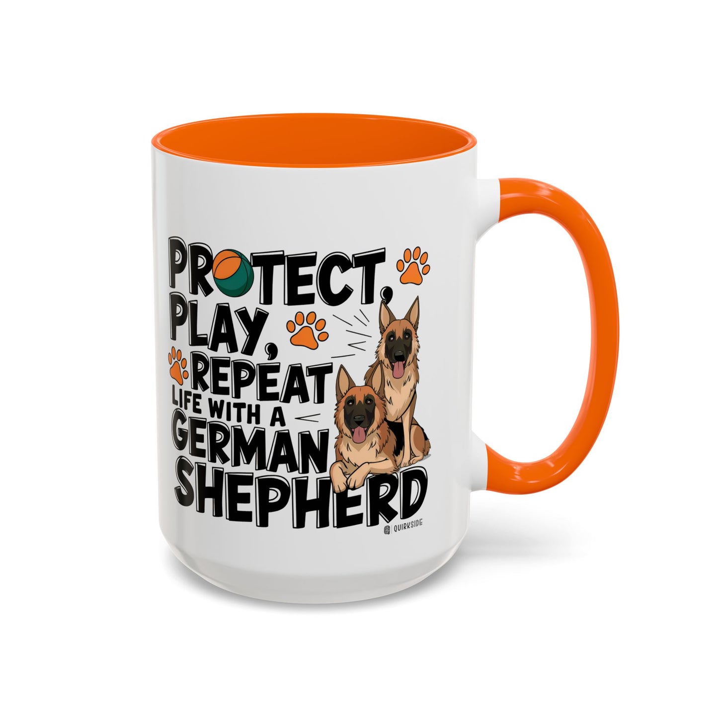German Shepherd Lover's Accent Coffee Mug - Perfect Gift for Dog Owners, Pet Lovers, Birthdays, Holidays, Home Decor