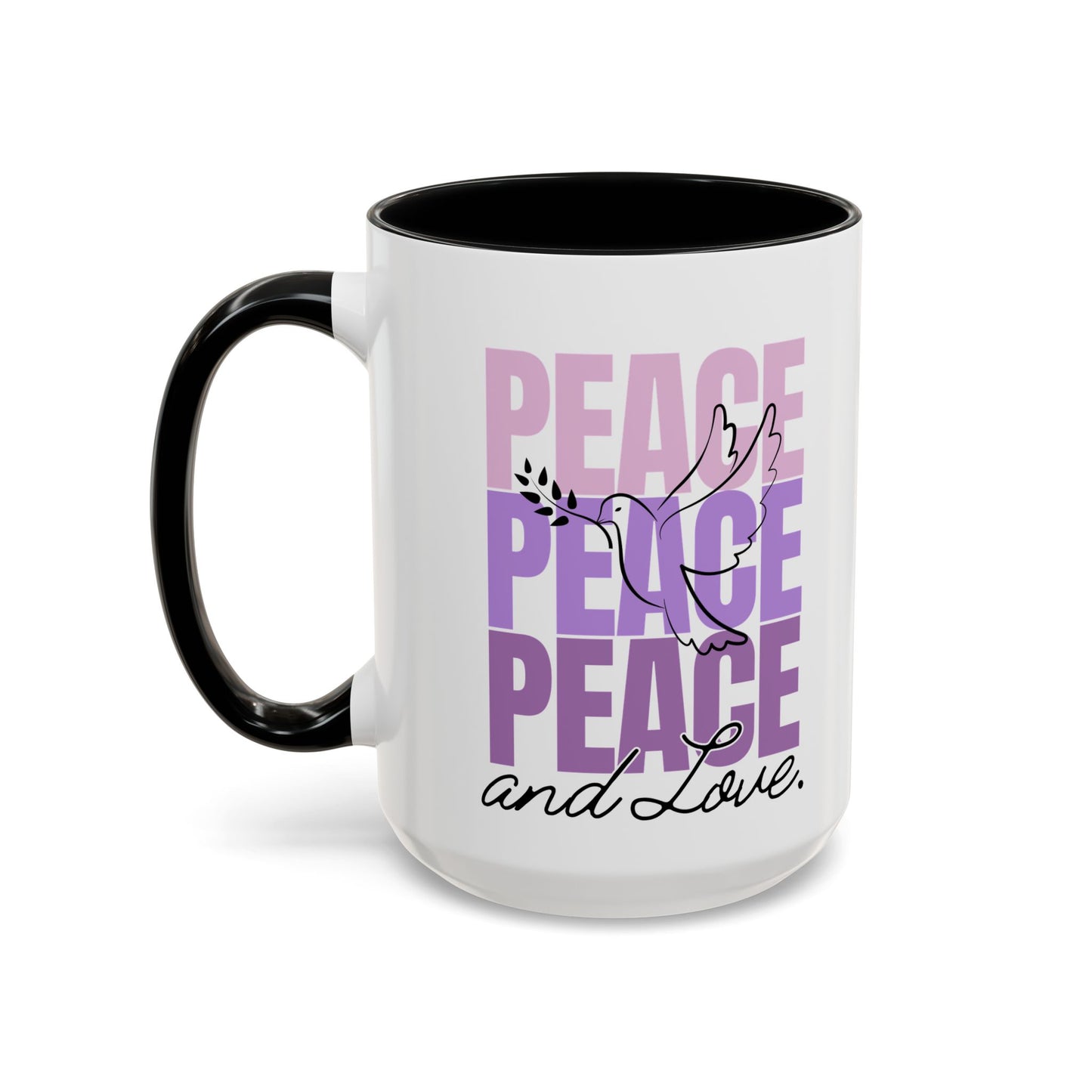 Peace and Love Accent Mug