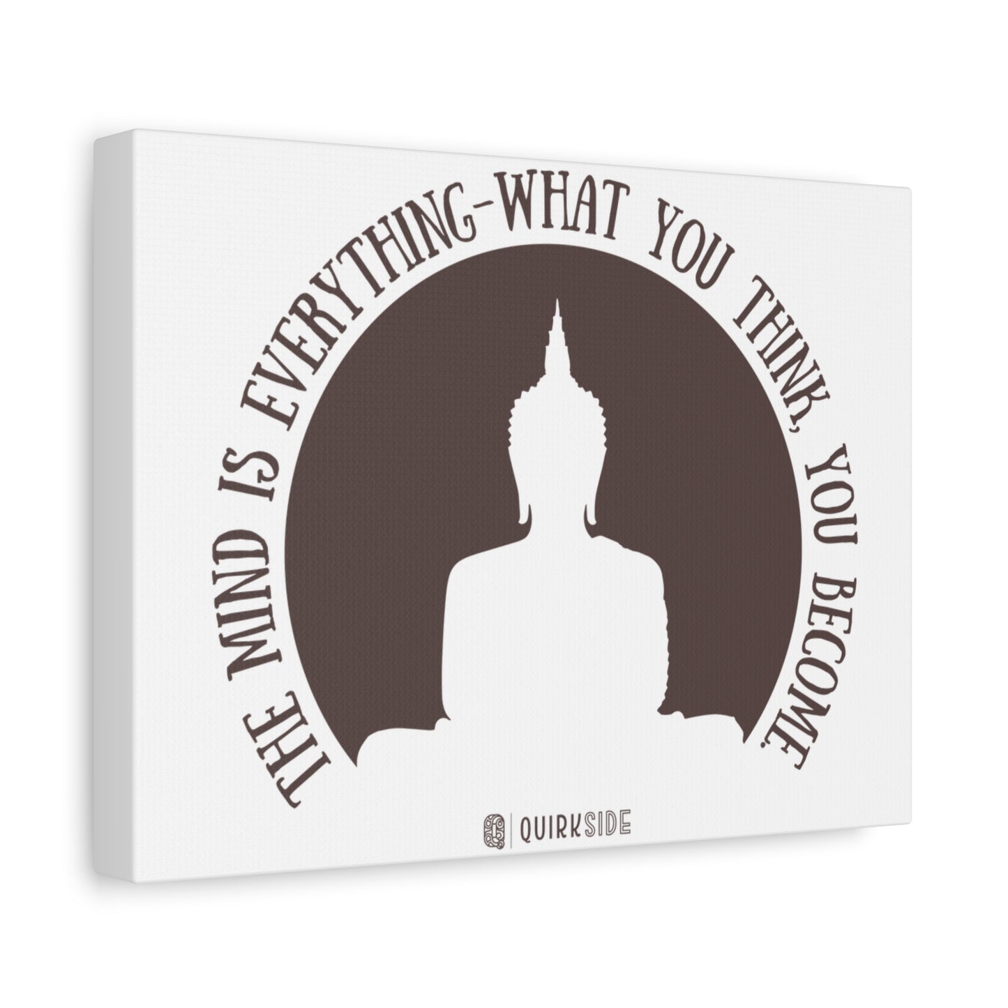Mindfulness Buddha Canvas Art, Inspirational Wall Decor, Meditation Quote Print, Zen Home Decor, Gift for Yogis and Mindfulness Lovers