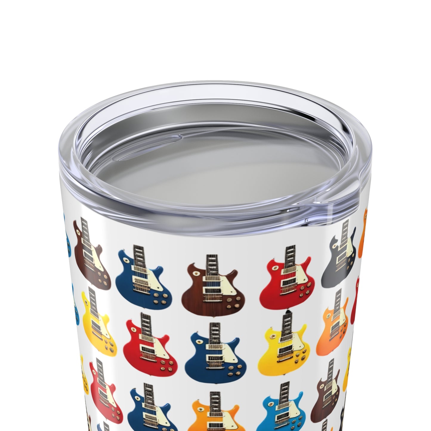 Musical Guitars Tumbler | 20oz Travel Mug for Music Lovers | Gift for Musicians, Concertgoers, Festivals, Home Decor, Eco-Friendly