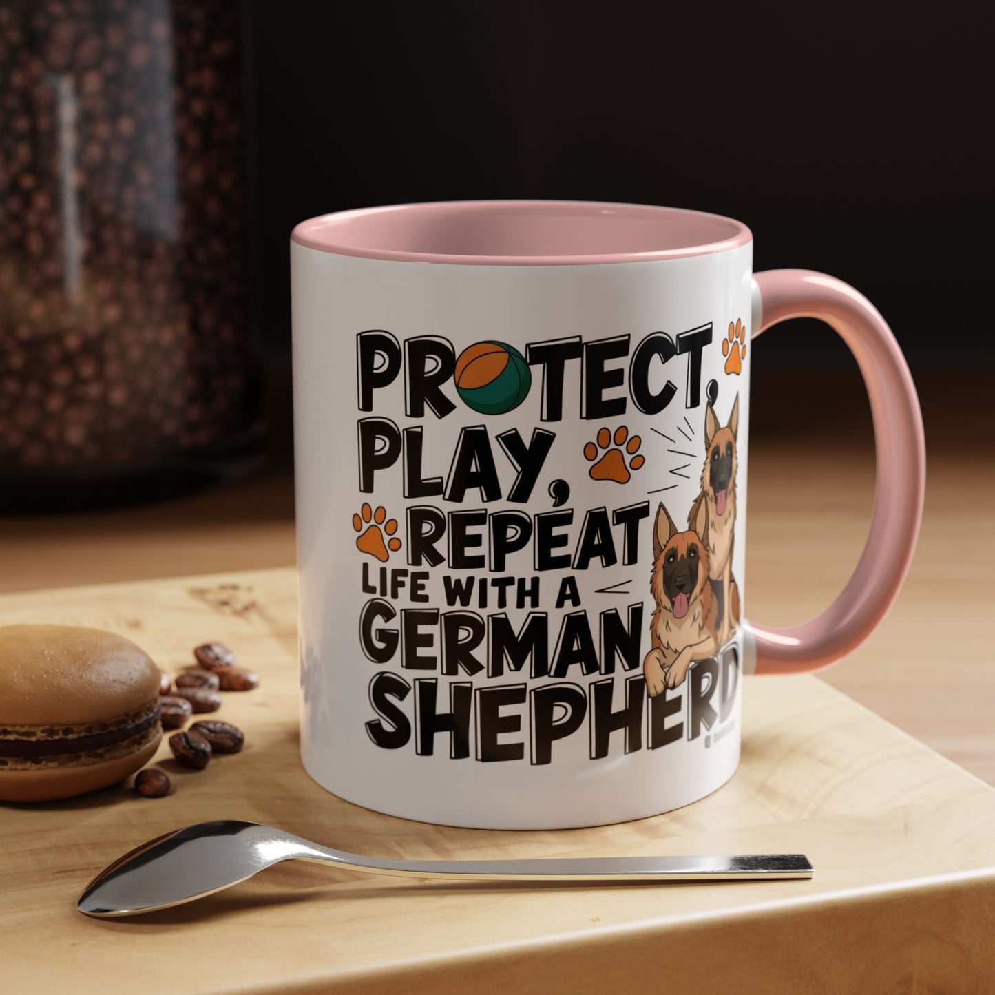 German Shepherd Lover's Accent Coffee Mug - Perfect Gift for Dog Owners, Pet Lovers, Birthdays, Holidays, Home Decor