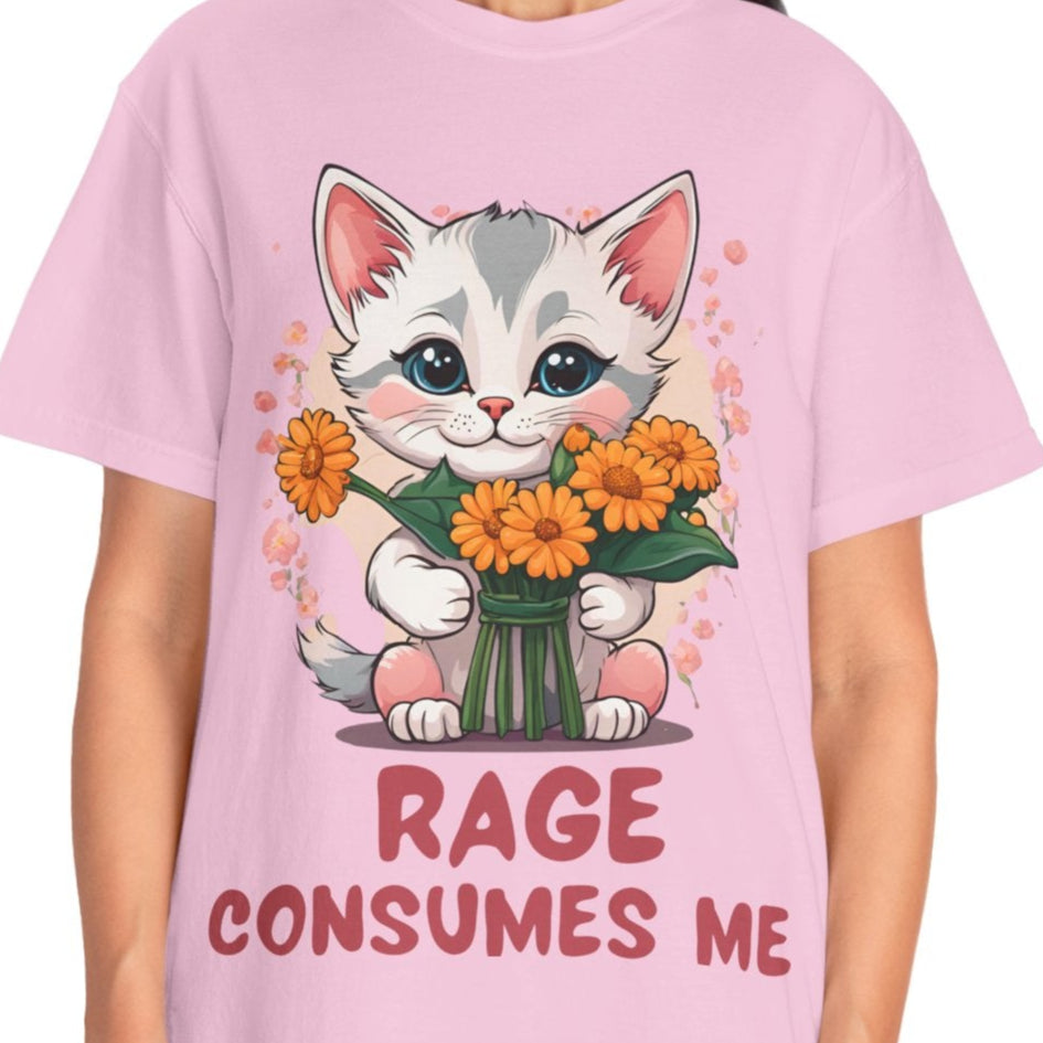 Funny Kitten T-Shirt, Cat Lover Tee, Cute Feline Graphic Shirt, Humorous Pet Owner Top, Animal Rage Quote Apparel - Quirkside Creations