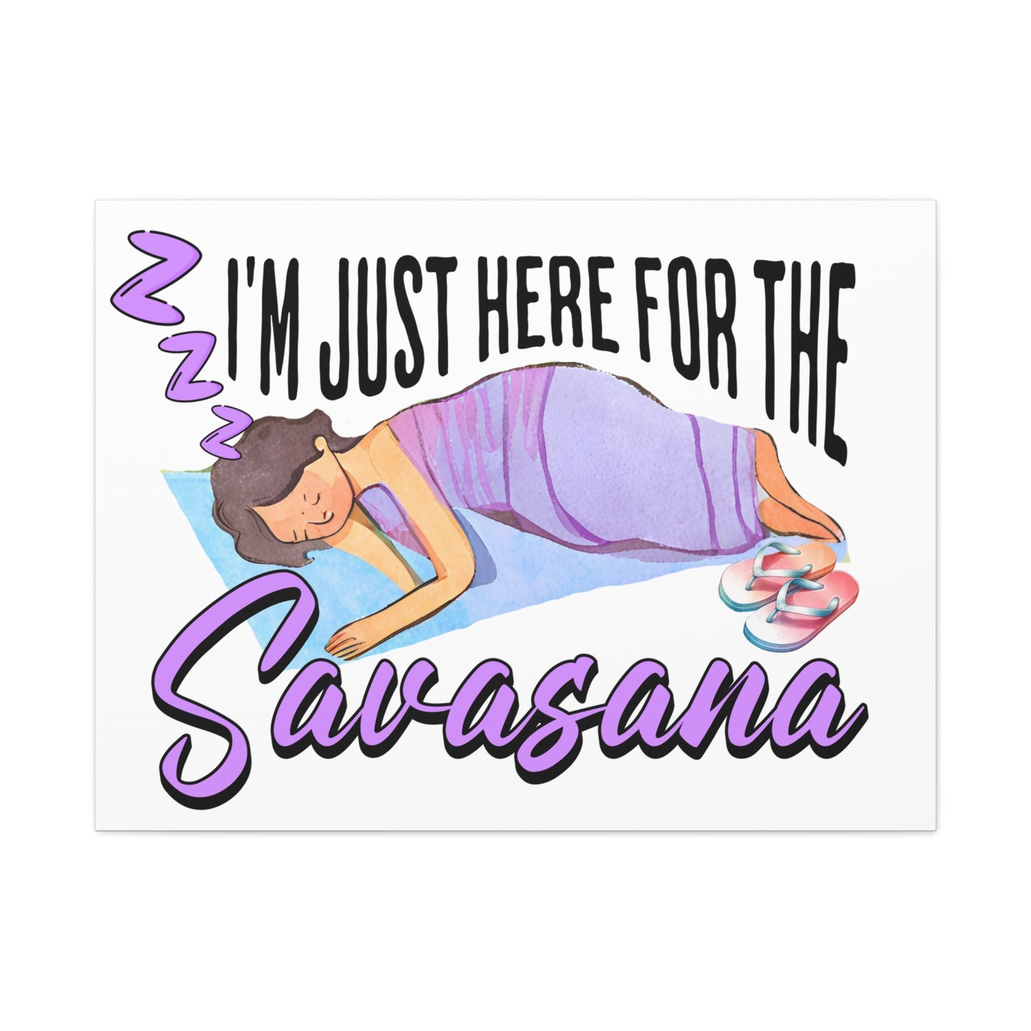 Savasana Wall Art, Yoga Decor, Relaxation Canvas, Mindfulness Gift, Bedroom Art, Unique Yoga Print, Meditation Decor