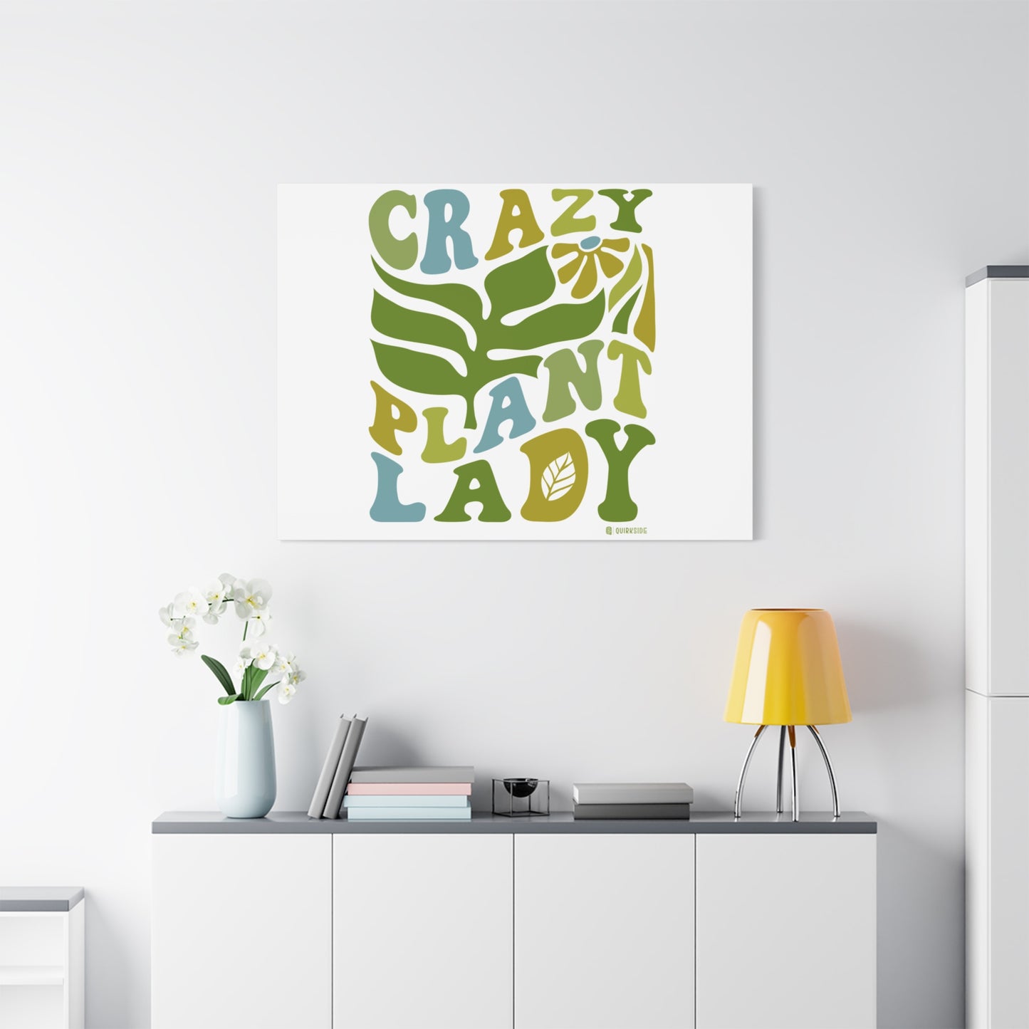 Matte Canvas Art - Crazy Plant Lady Wall Decor, Indoor Plant Lover Gift, Boho Home Accessories, Greenery Wall Art, Housewarming Present