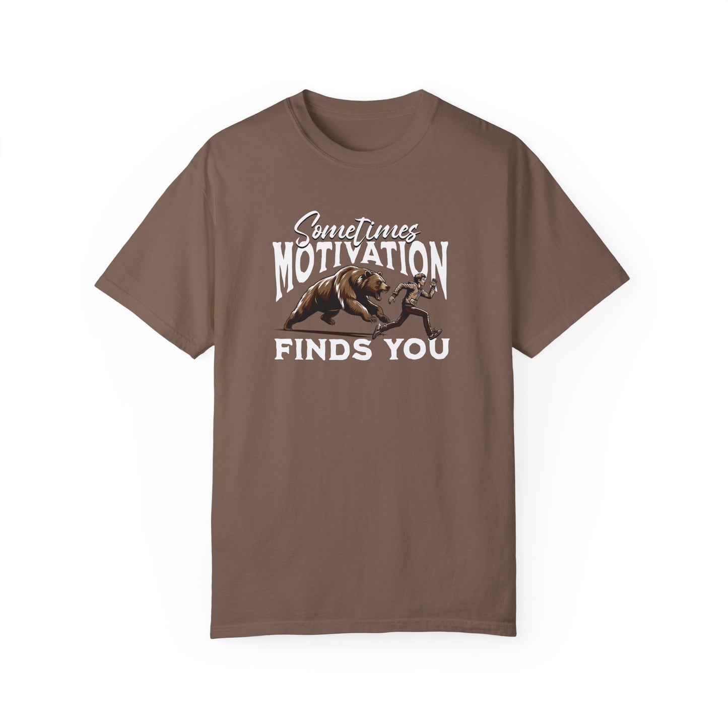 Funny Running Motivation Unisex T-shirt, Bear Chasing Humor Tee, Workout Inspiration Shirt, Fitness Apparel, Running Gift - Quirkside Creations