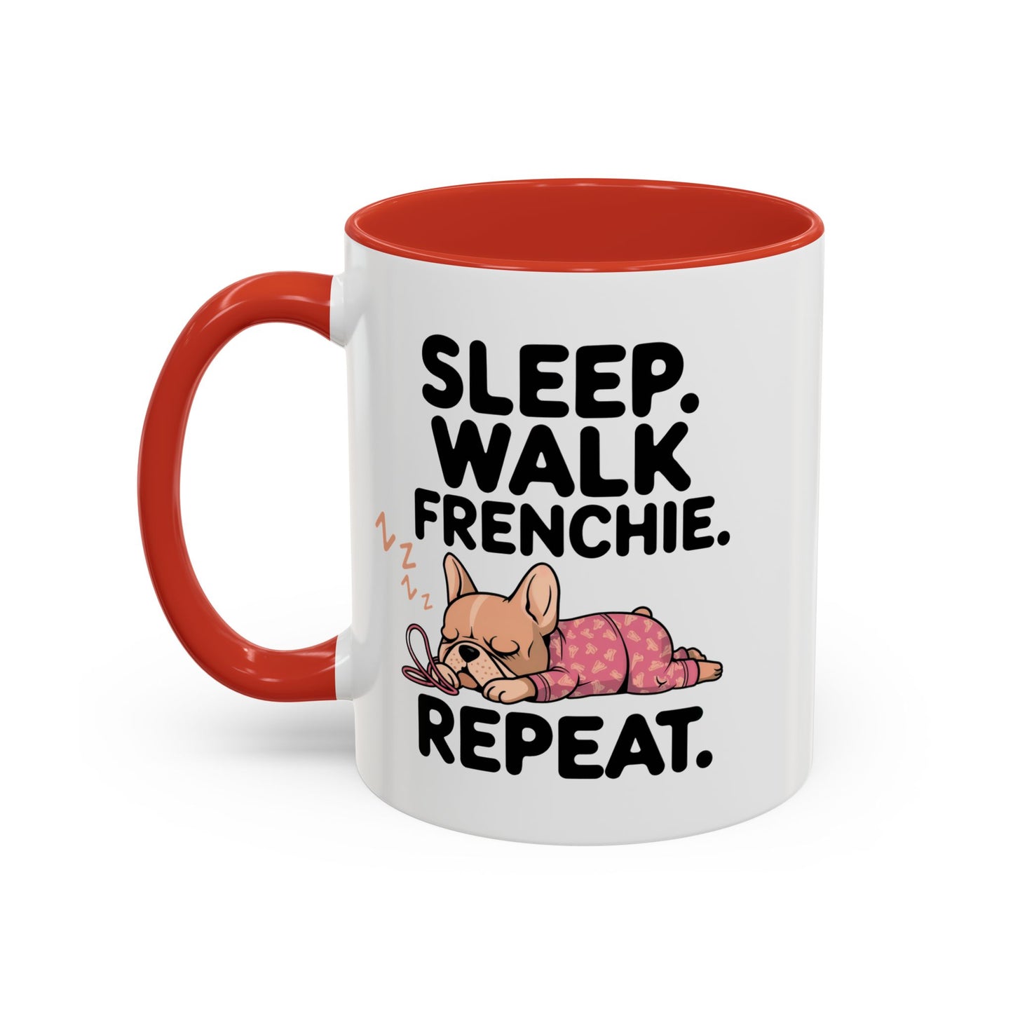 French Bulldog Coffee Mug with Cute Sleepy Design, Dog Lover Gift, Humorous Mug, Pet Owner Essentials, Frenchie Appreciation
