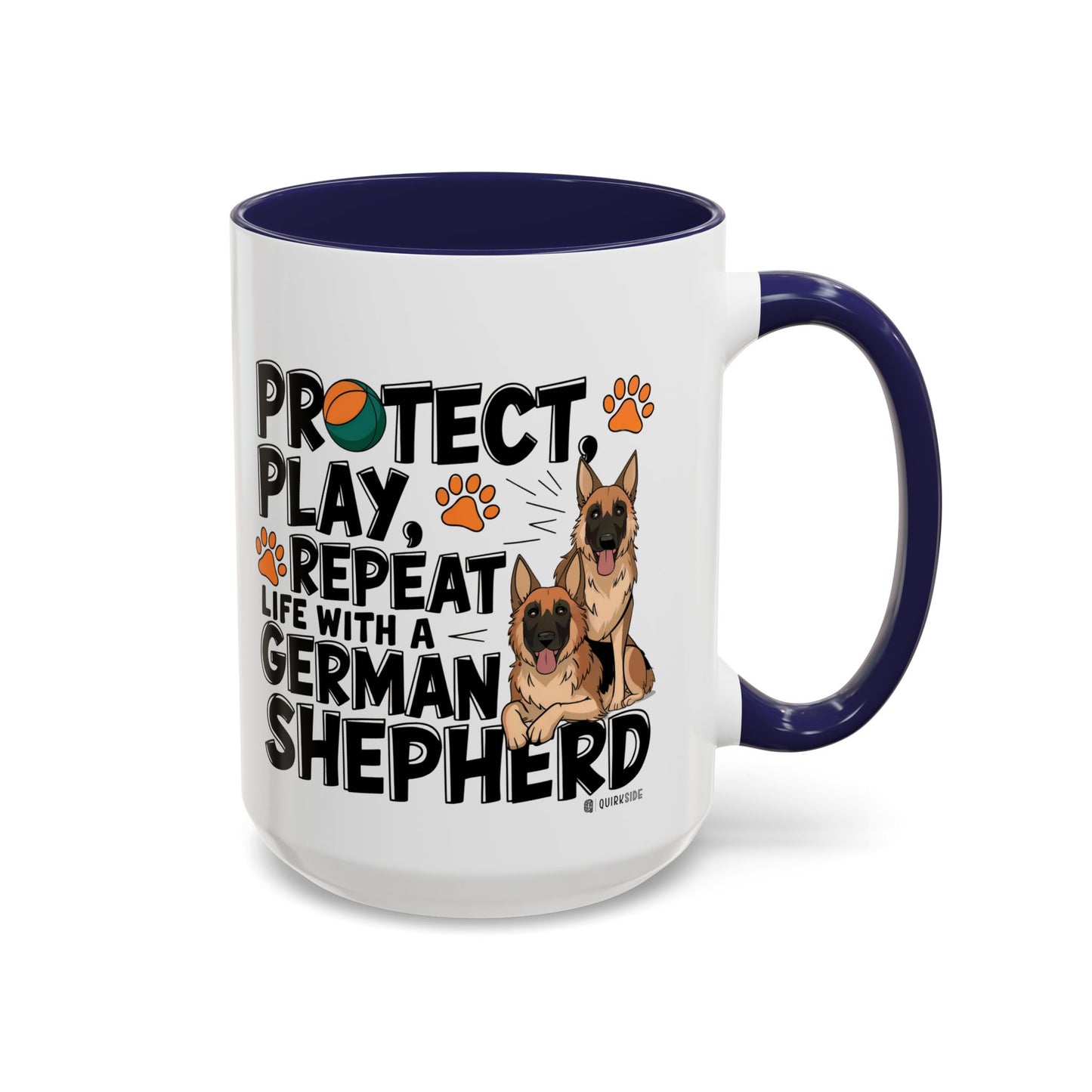 German Shepherd Lover's Accent Coffee Mug - Perfect Gift for Dog Owners, Pet Lovers, Birthdays, Holidays, Home Decor