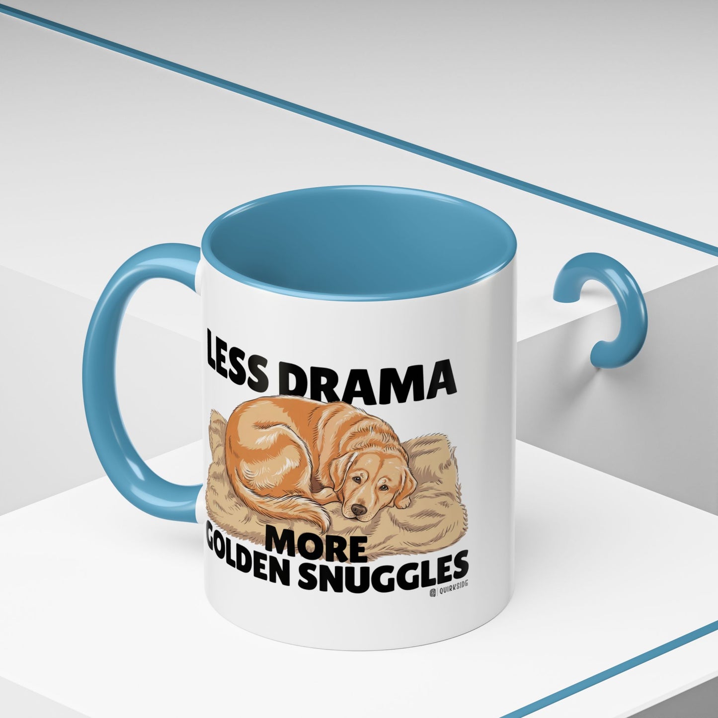 Golden Snuggles Coffee Mug - Less Drama More Snuggles, Dog Lover Gift, Perfect for Home, Funny Dog Mug, Pet Owner Treat
