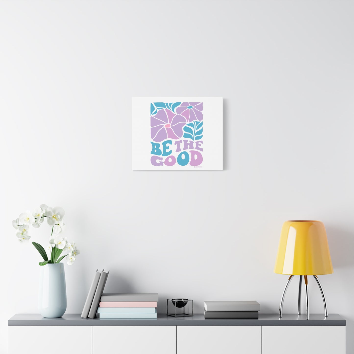 Inspirational Wall Art Canvas, Positive Vibes Home Decor, 'Be The Good' Motivational Artwork, Gift for Home, Office or Nursery