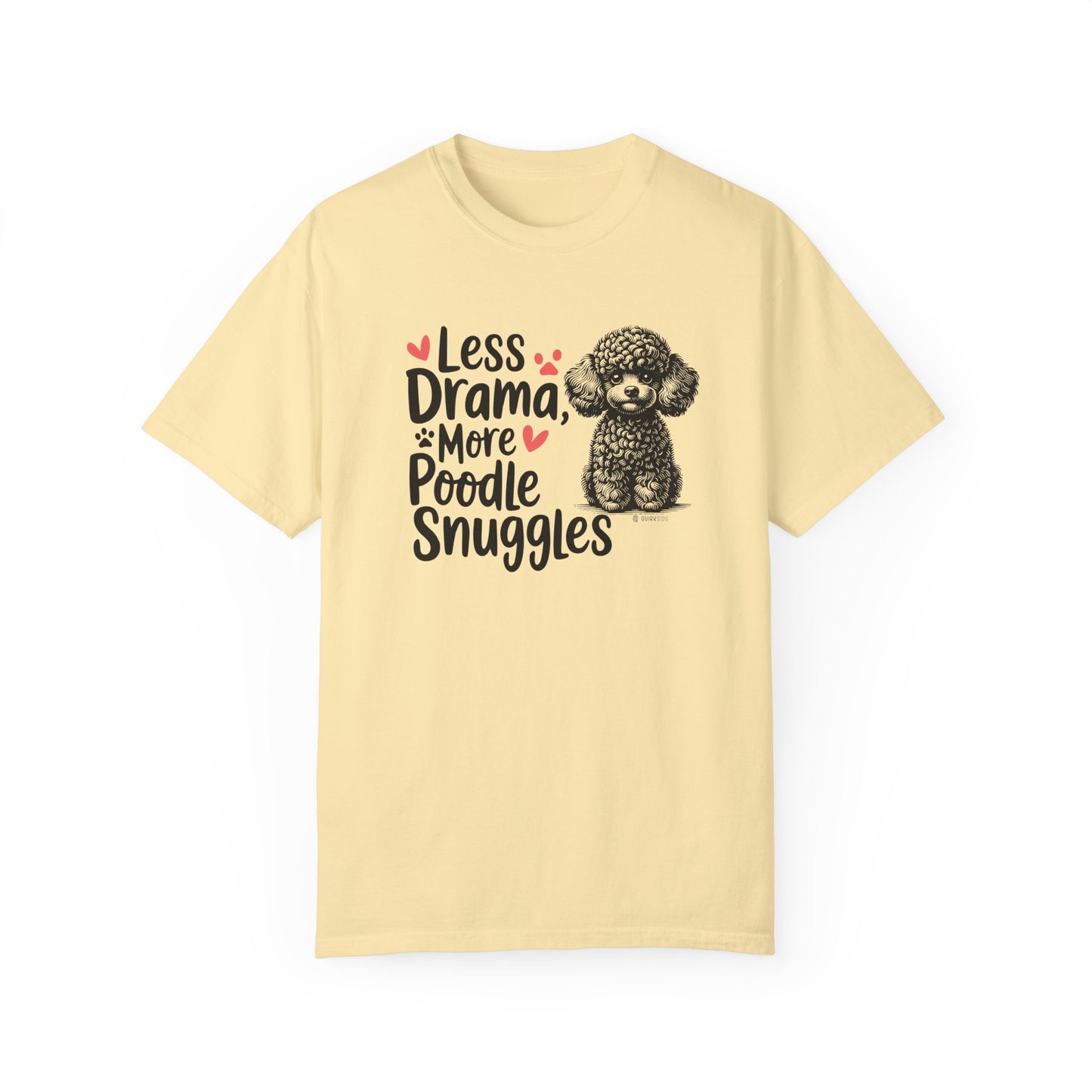 Poodle Lover T-shirt, Dog Owner Shirt, Cute Unisex Tee, Garment-Dyed Top, Dog Mom Dad Gift, Pet Lover Apparel, Animal Graphic Tee