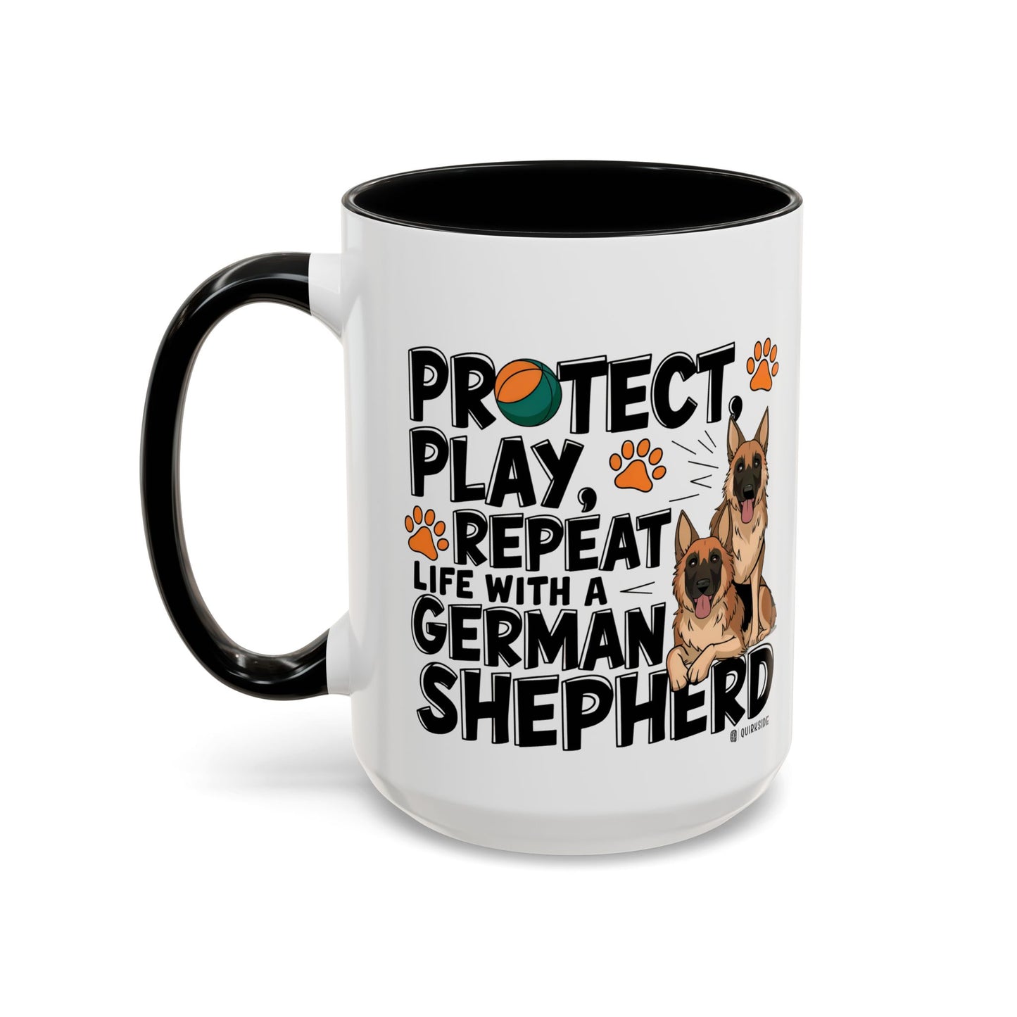 German Shepherd Lover's Accent Coffee Mug - Perfect Gift for Dog Owners, Pet Lovers, Birthdays, Holidays, Home Decor
