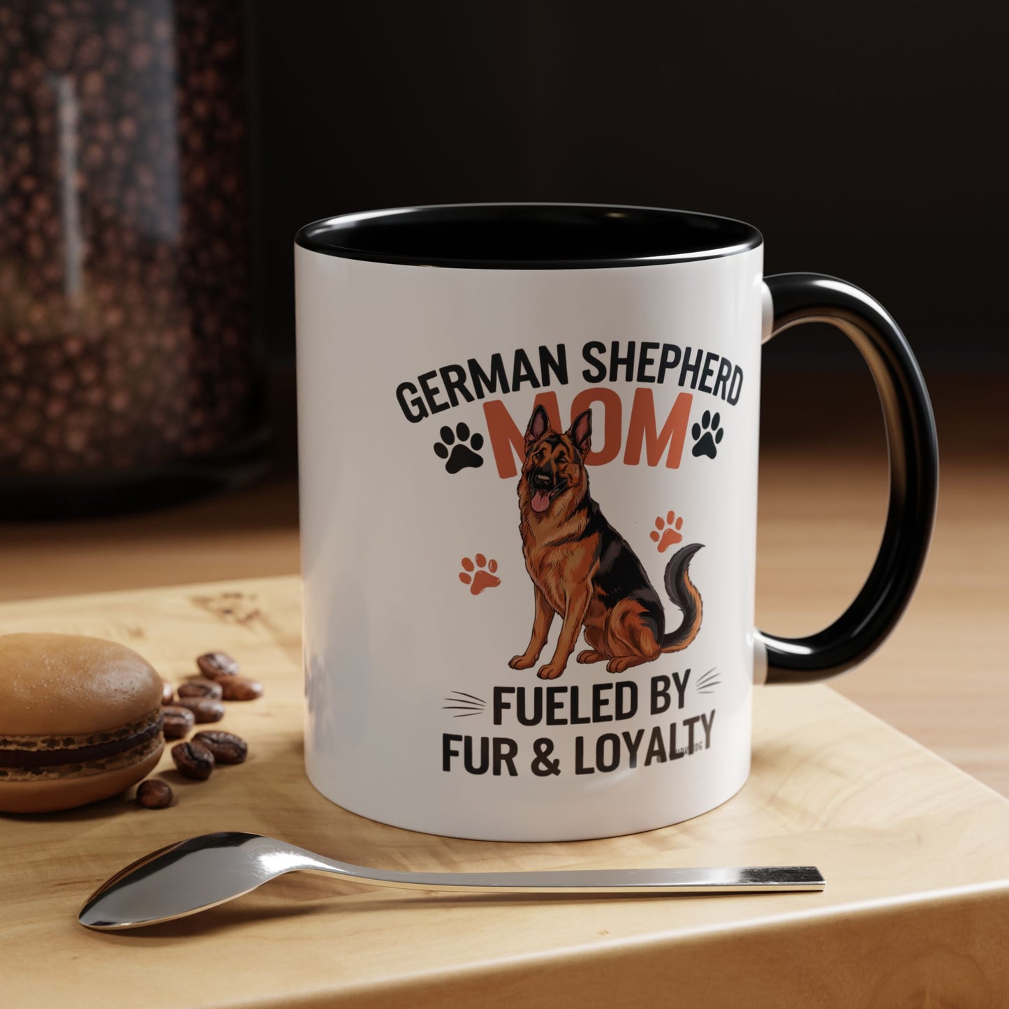 German Shepherd Mom Accent Coffee Mug: Perfect Gift for Dog Lovers, Pet Owners, Dog Enthusiasts, Animal Lovers