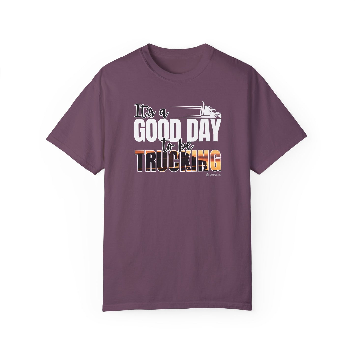 Trucking T-shirt, Truckers Tee, Highway Driver Shirt, On The Road Top, Unisex Tee, Comfortable Garment-Dyed Shirt