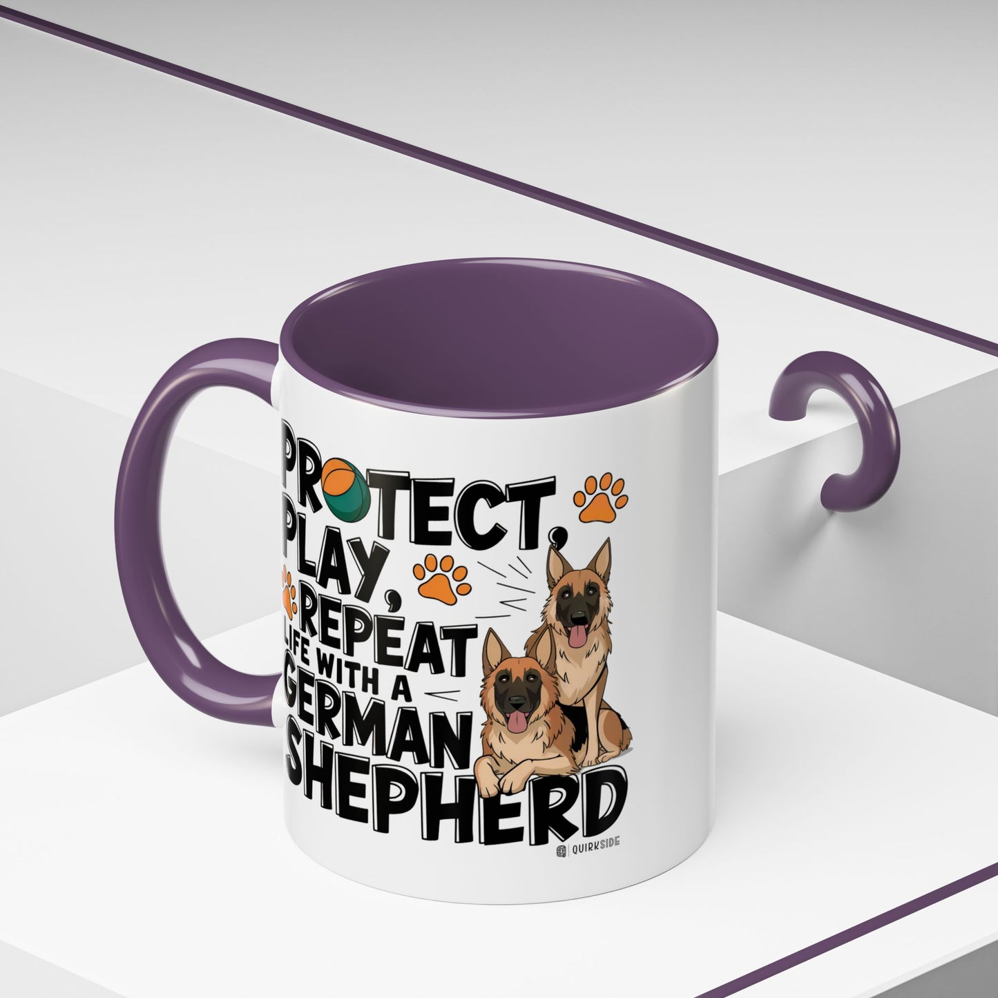 German Shepherd Lover's Accent Coffee Mug - Perfect Gift for Dog Owners, Pet Lovers, Birthdays, Holidays, Home Decor