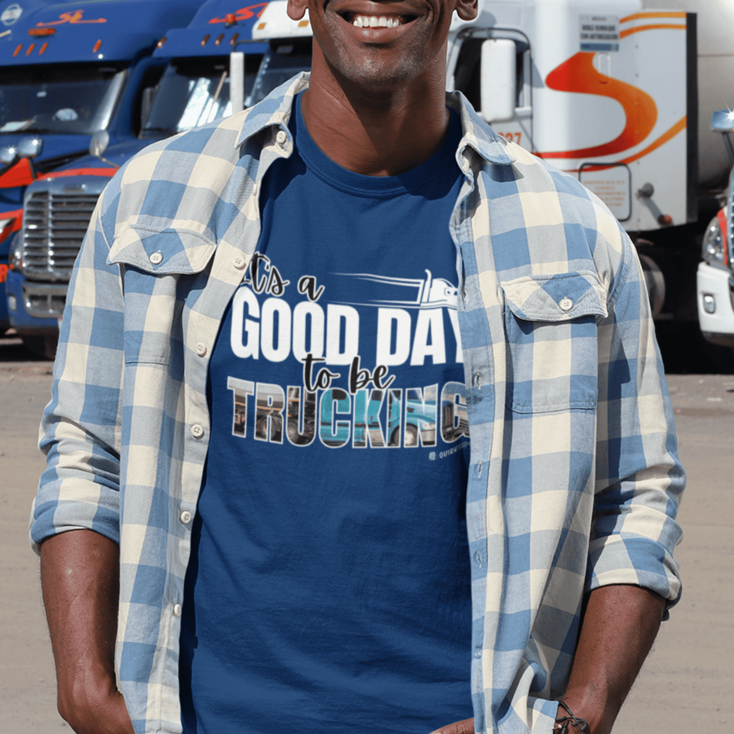 Trucking T-shirt, Truckers Tee, Highway Driver Shirt, On The Road Top, Unisex Tee, Comfortable Garment-Dyed Shirt