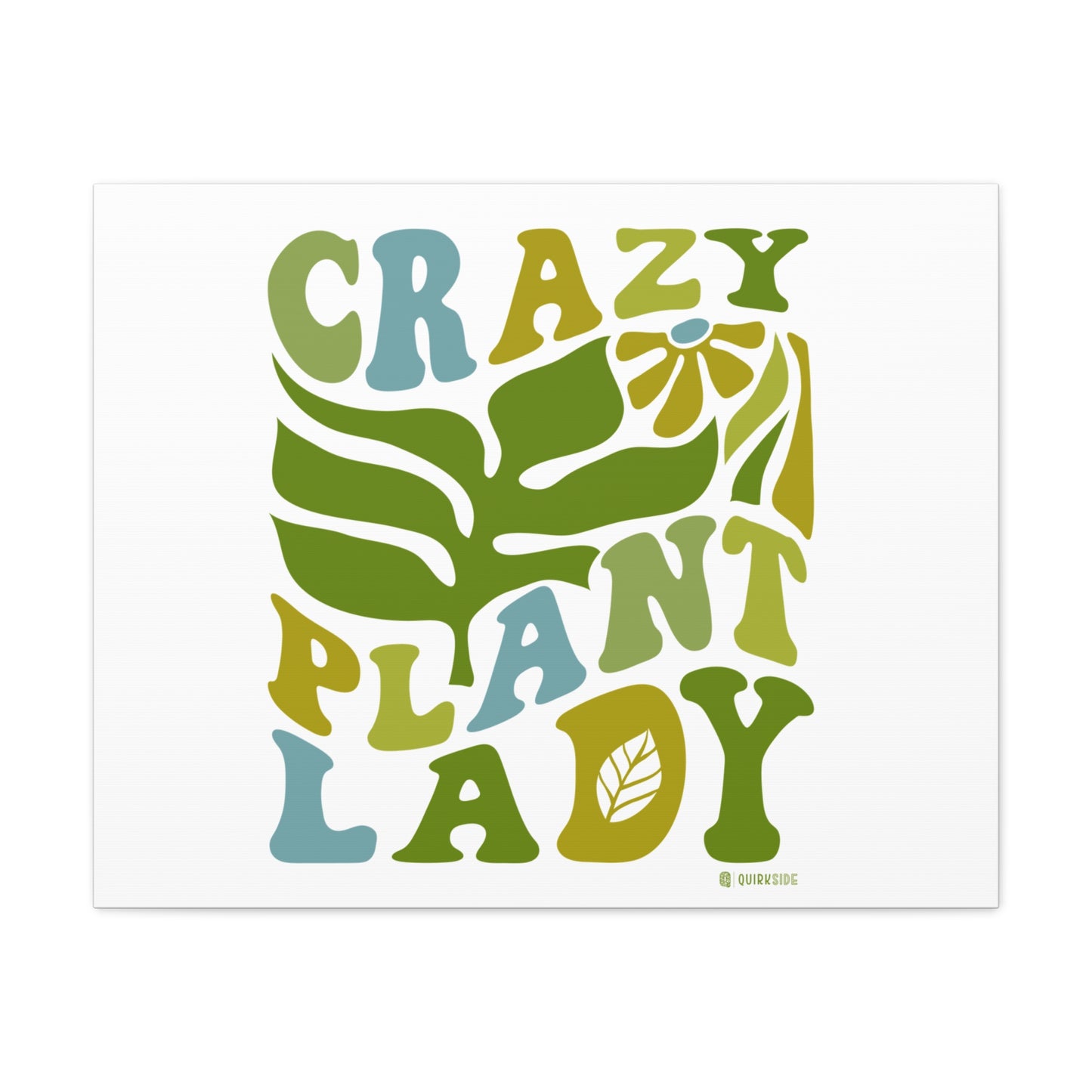 Matte Canvas Art - Crazy Plant Lady Wall Decor, Indoor Plant Lover Gift, Boho Home Accessories, Greenery Wall Art, Housewarming Present